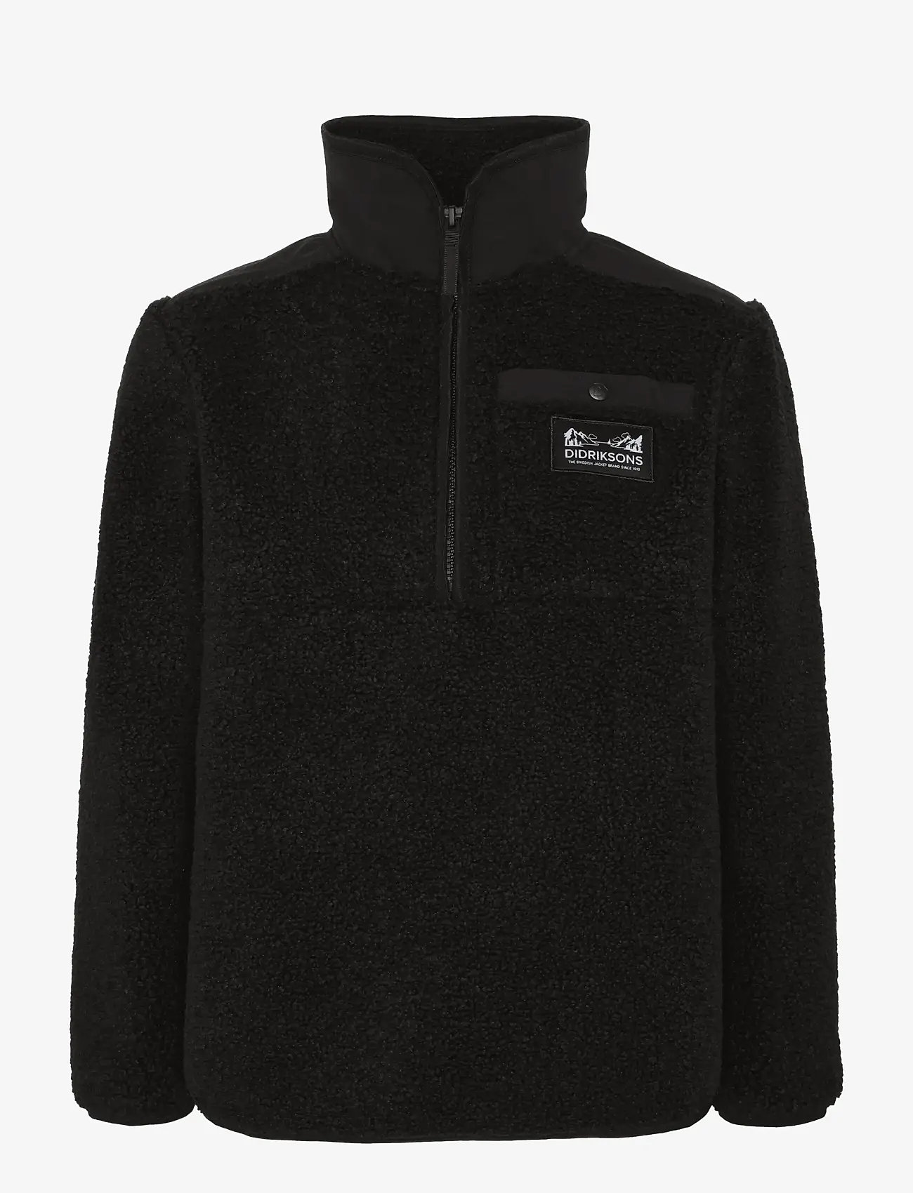 Didriksons - EXA KIDS HALF Z - dressipluusid - black - 1