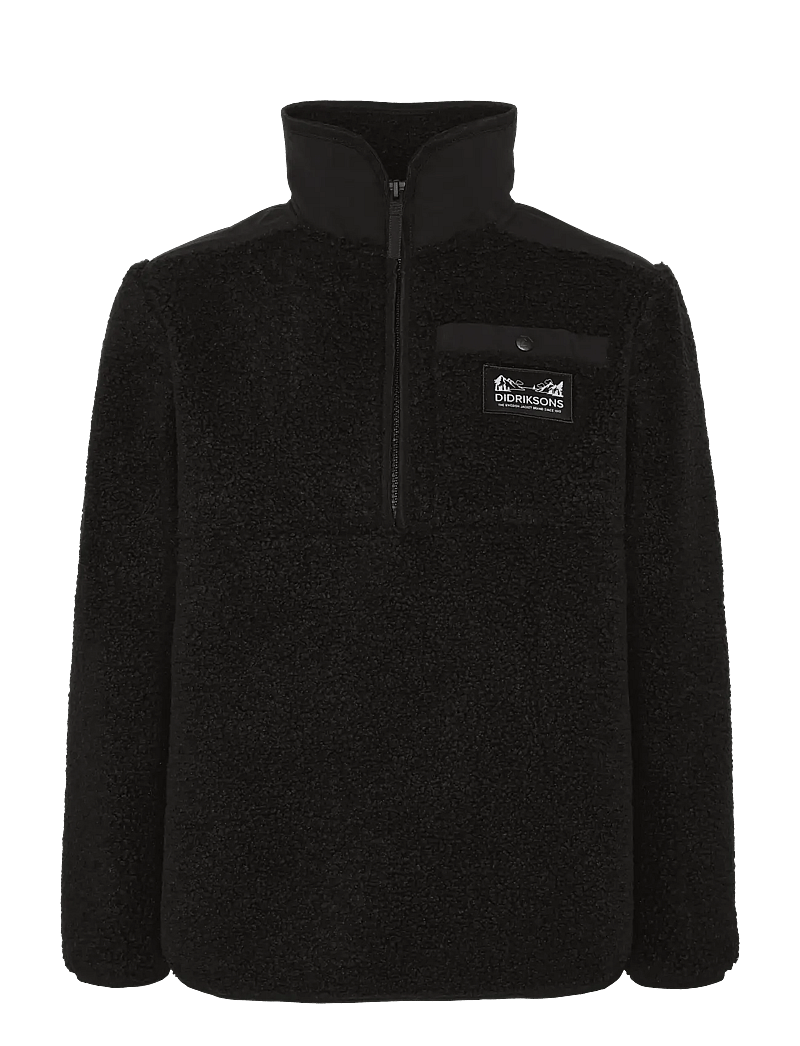 Didriksons - EXA KIDS HALF Z - dressipluusid - black - 1