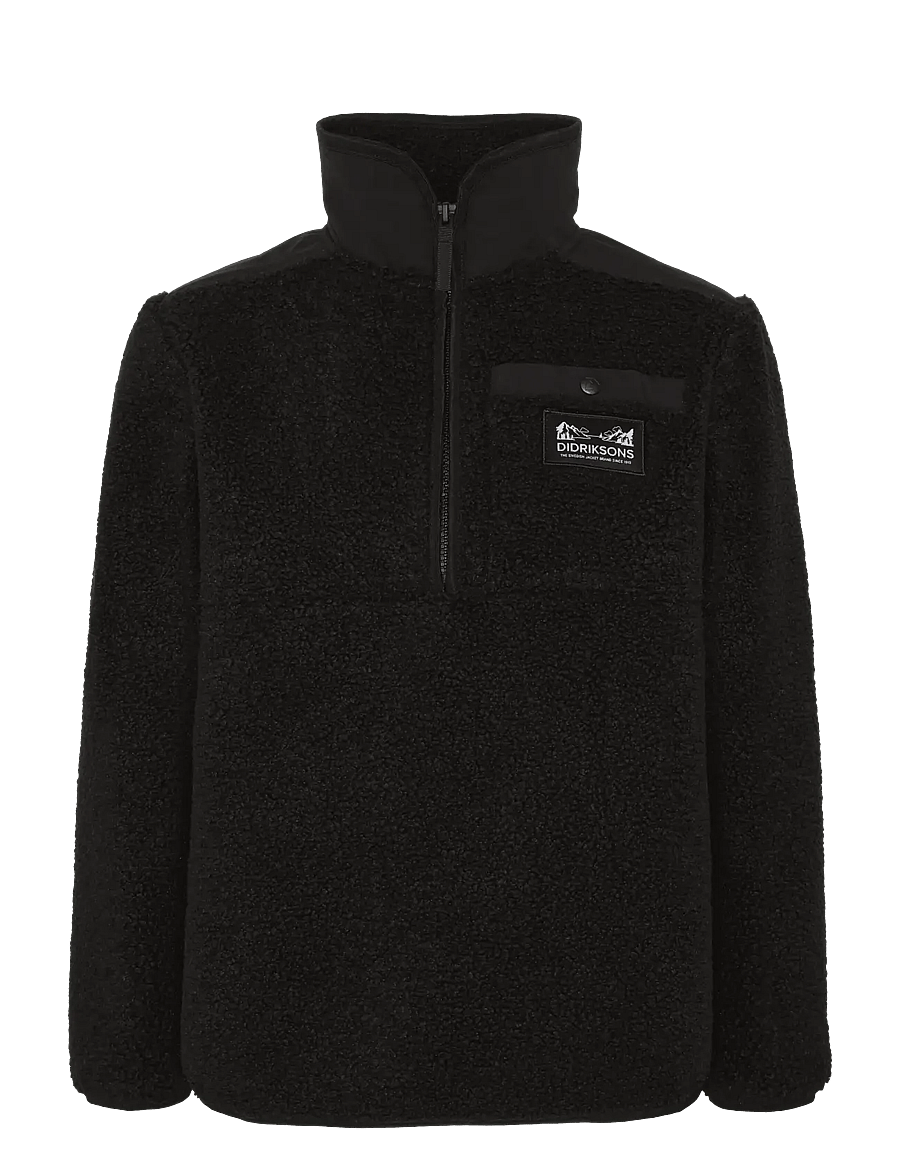 Didriksons - EXA KIDS HALF Z - sweatshirts - black - 1