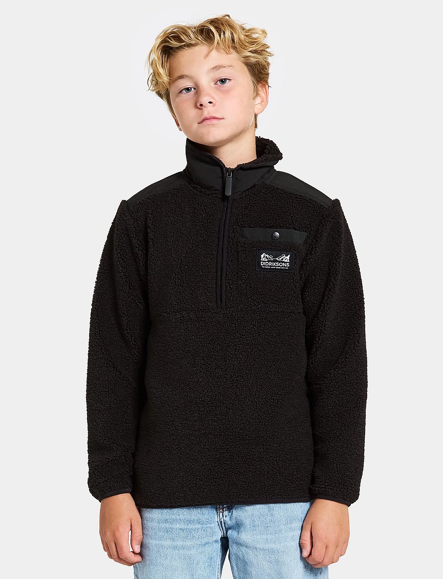 Didriksons - EXA KIDS HALF Z - sweatshirts - black - 0