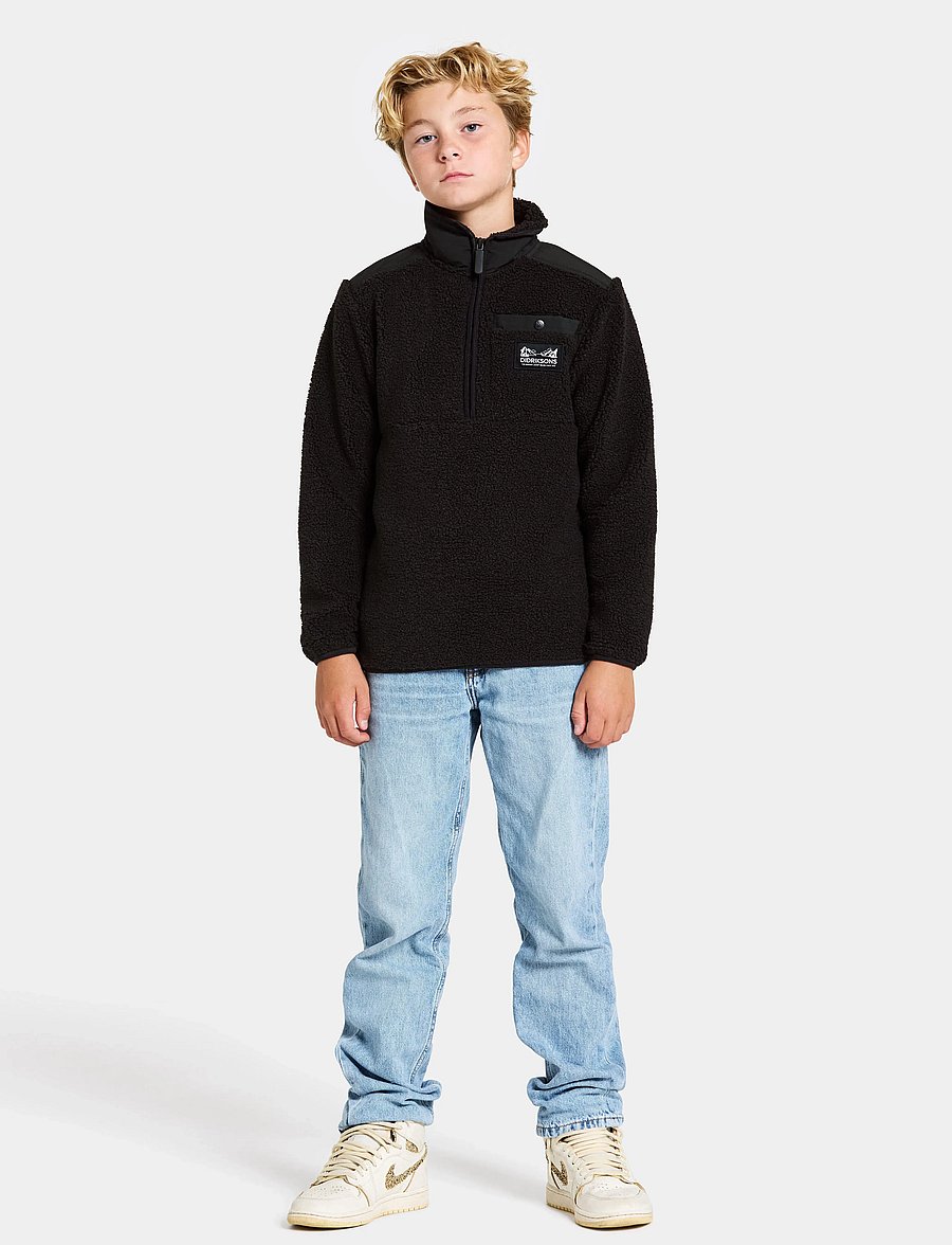 Didriksons - EXA KIDS HALF Z - sweatshirts - black - 3