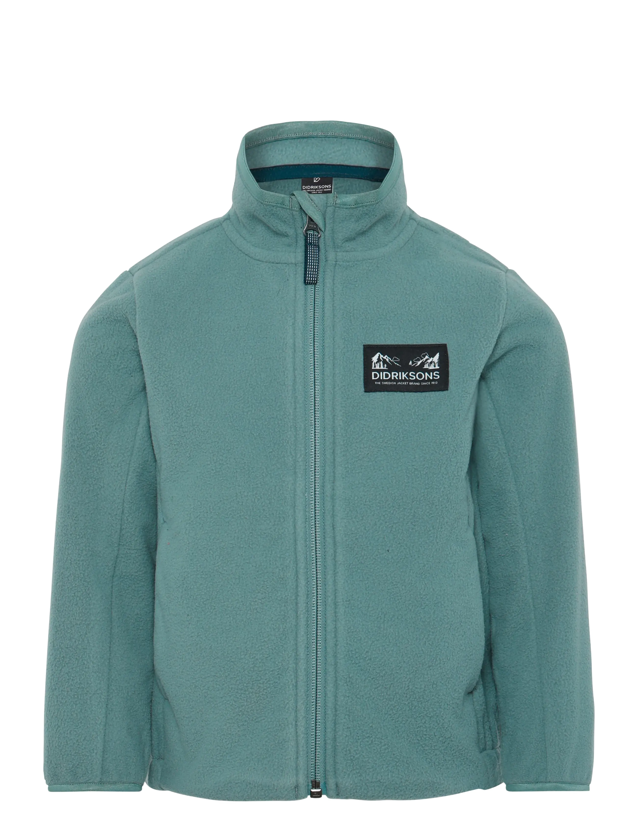 Didriksons MUSKOT KDS JACKET - Fleecejakker - FACTORY BLUE / green