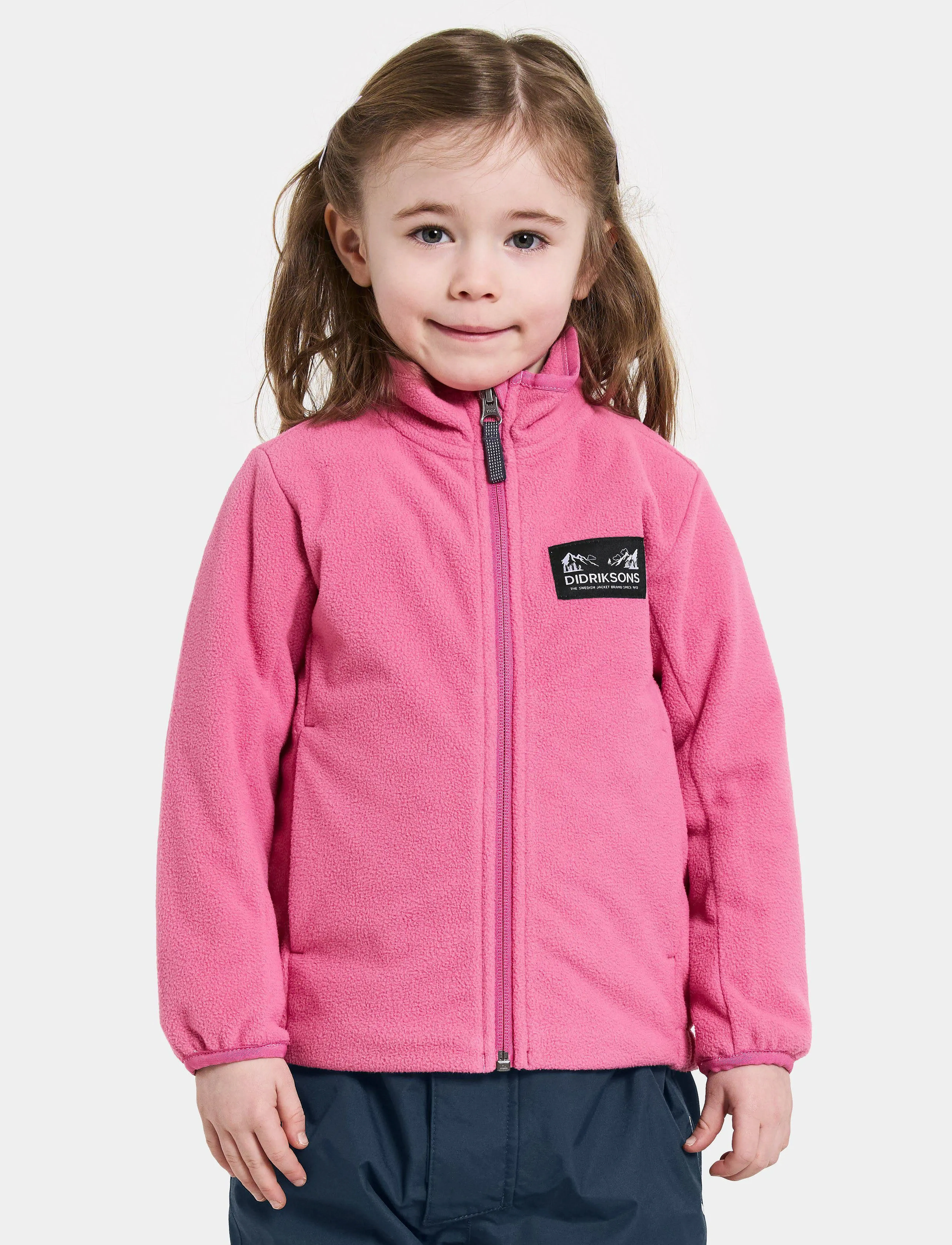 Didriksons Muskot Windproof Kids' Jacket - Fleece - SWEET PINK / pink/rose