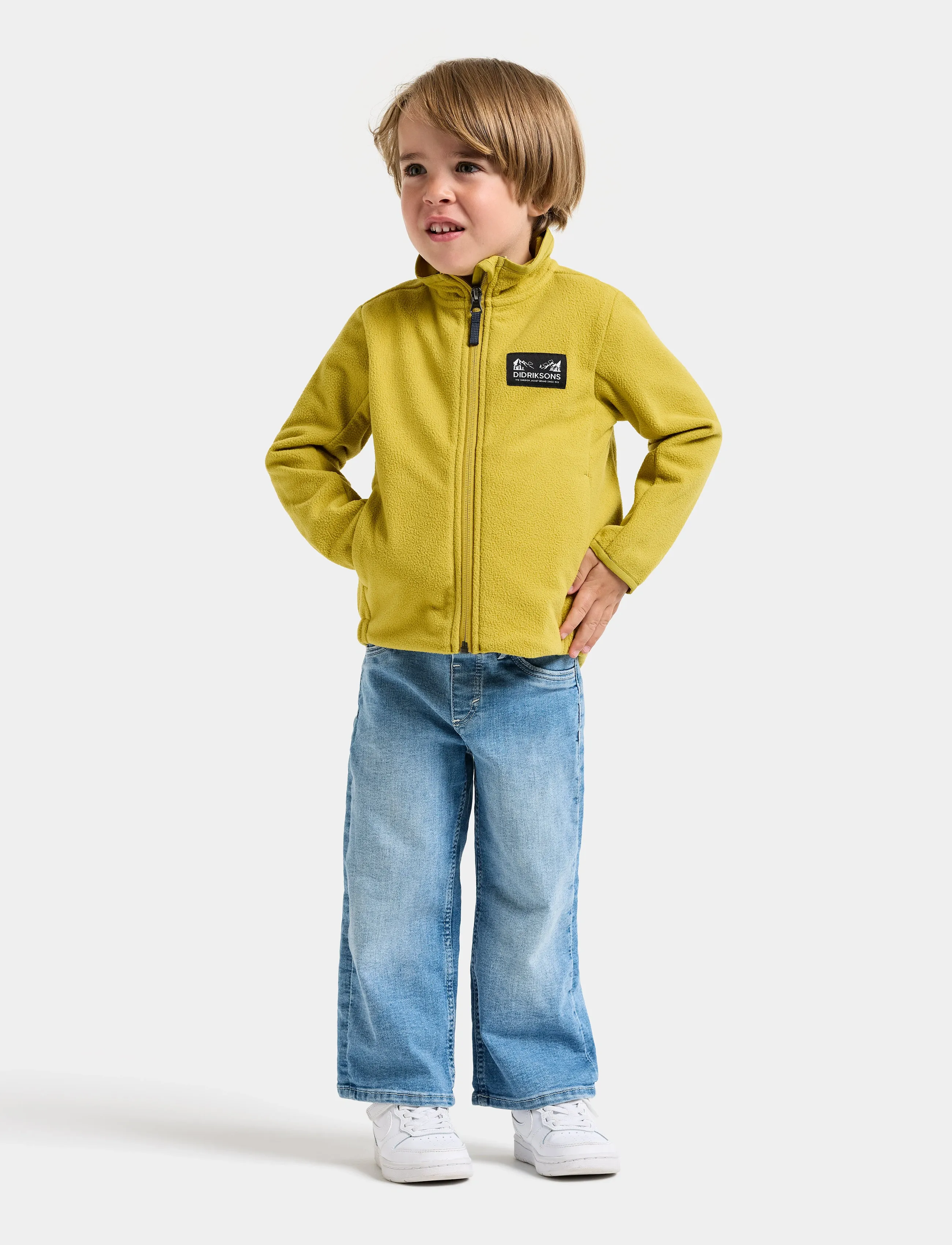 Didriksons - Muskot Windproof Kids' Jacket - paksud joped - yellow pollen - 3