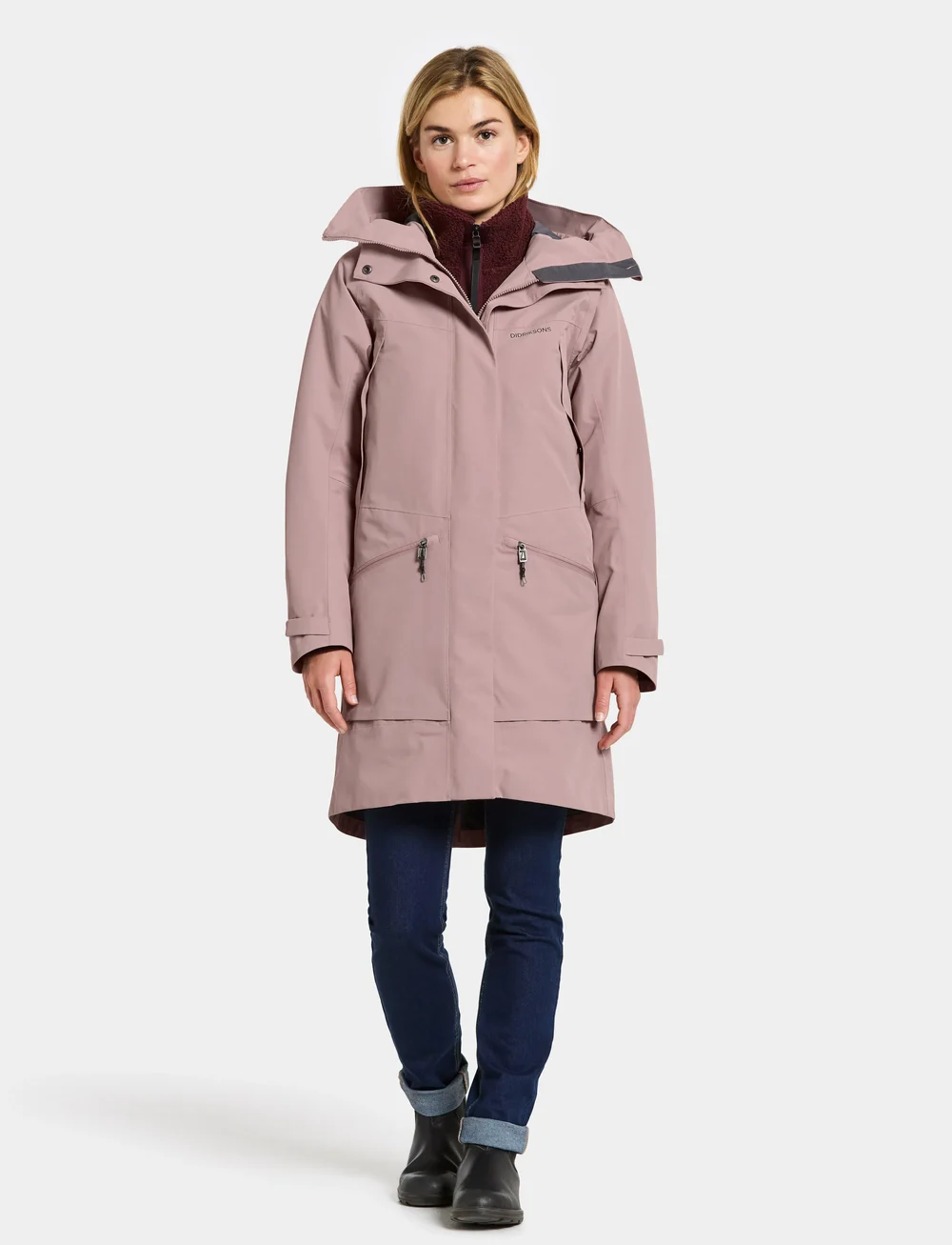 Didriksons - ILMA WNS PARKA 8 - jakker - faded wine - 3
