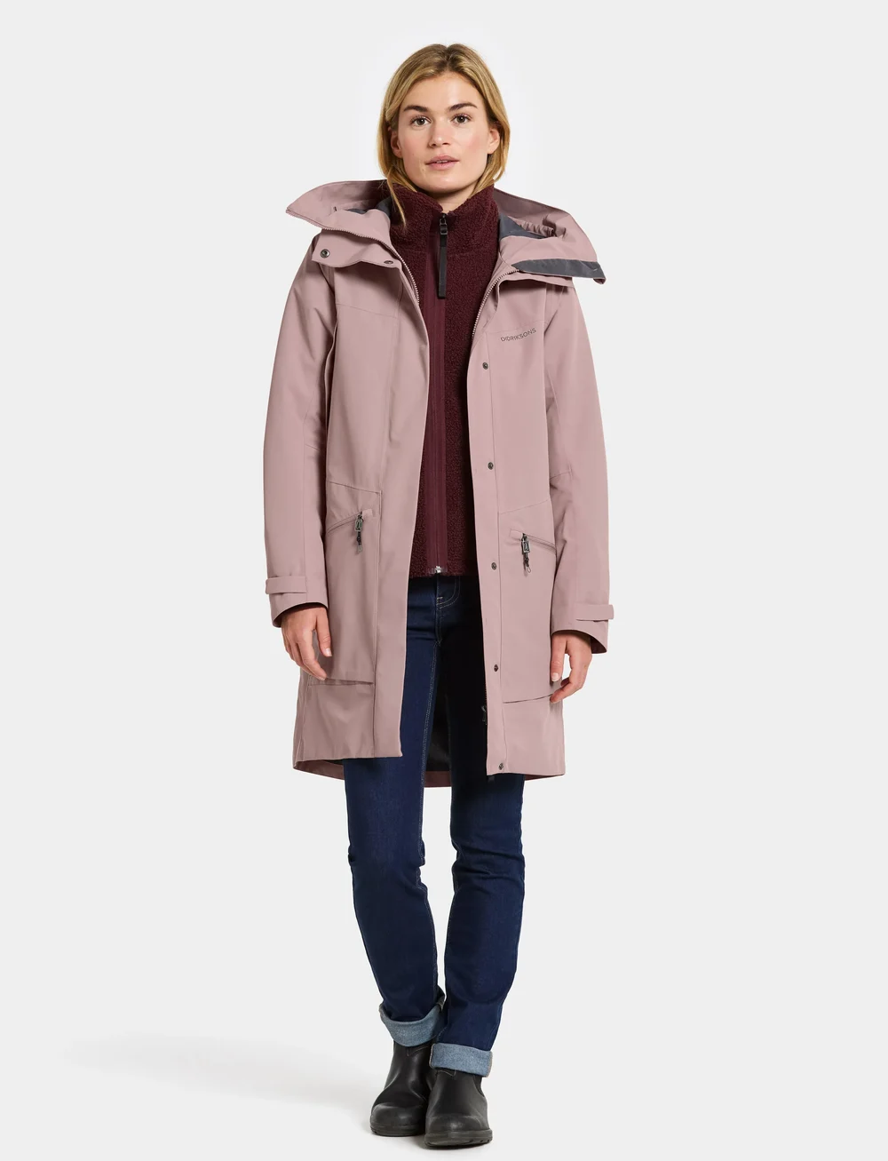 Didriksons - ILMA WNS PARKA 8 - jakker - faded wine - 4