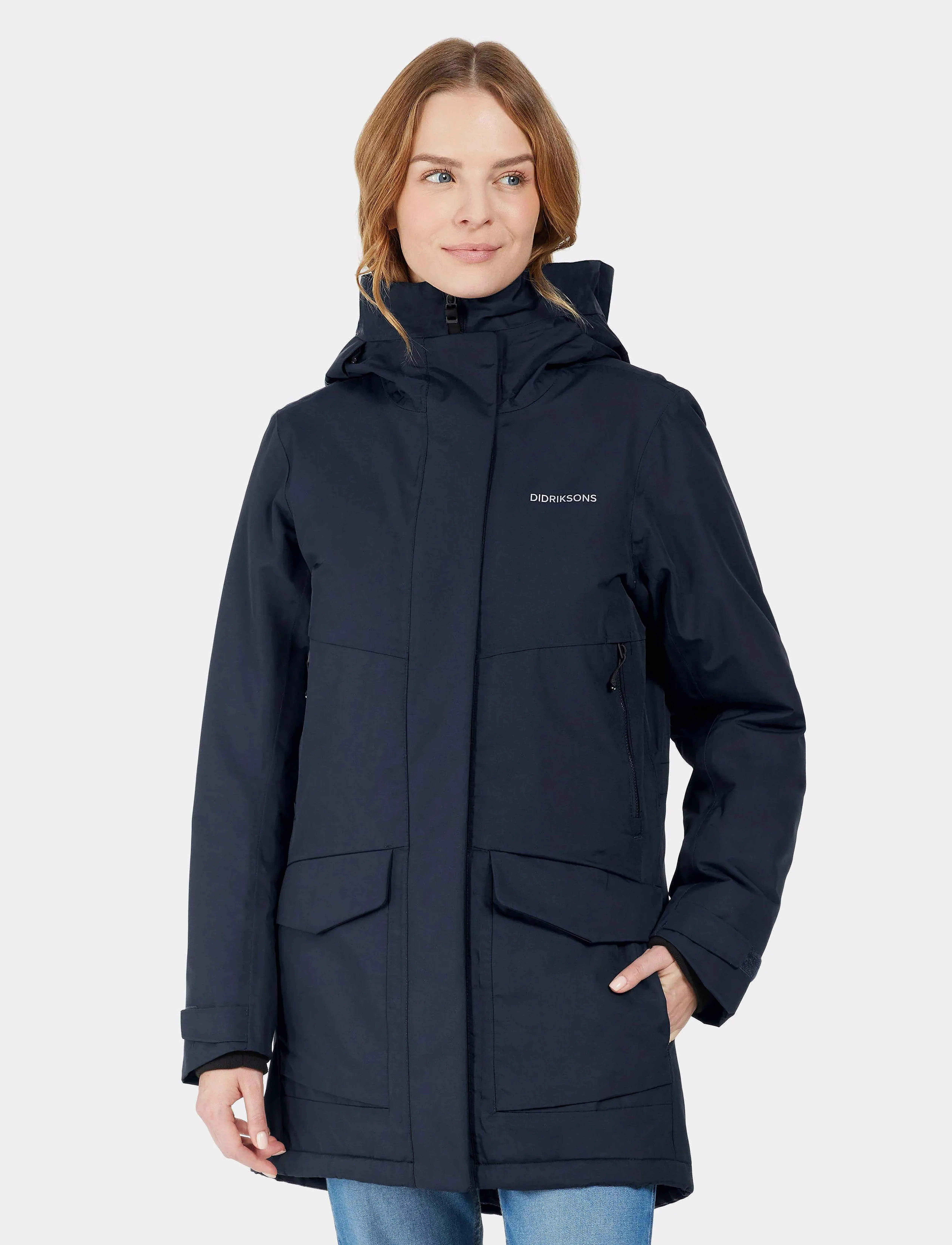 Didriksons Frida Wns Parka 7, 44, Navy, Sport Jackets > Sport Parkas, Dame