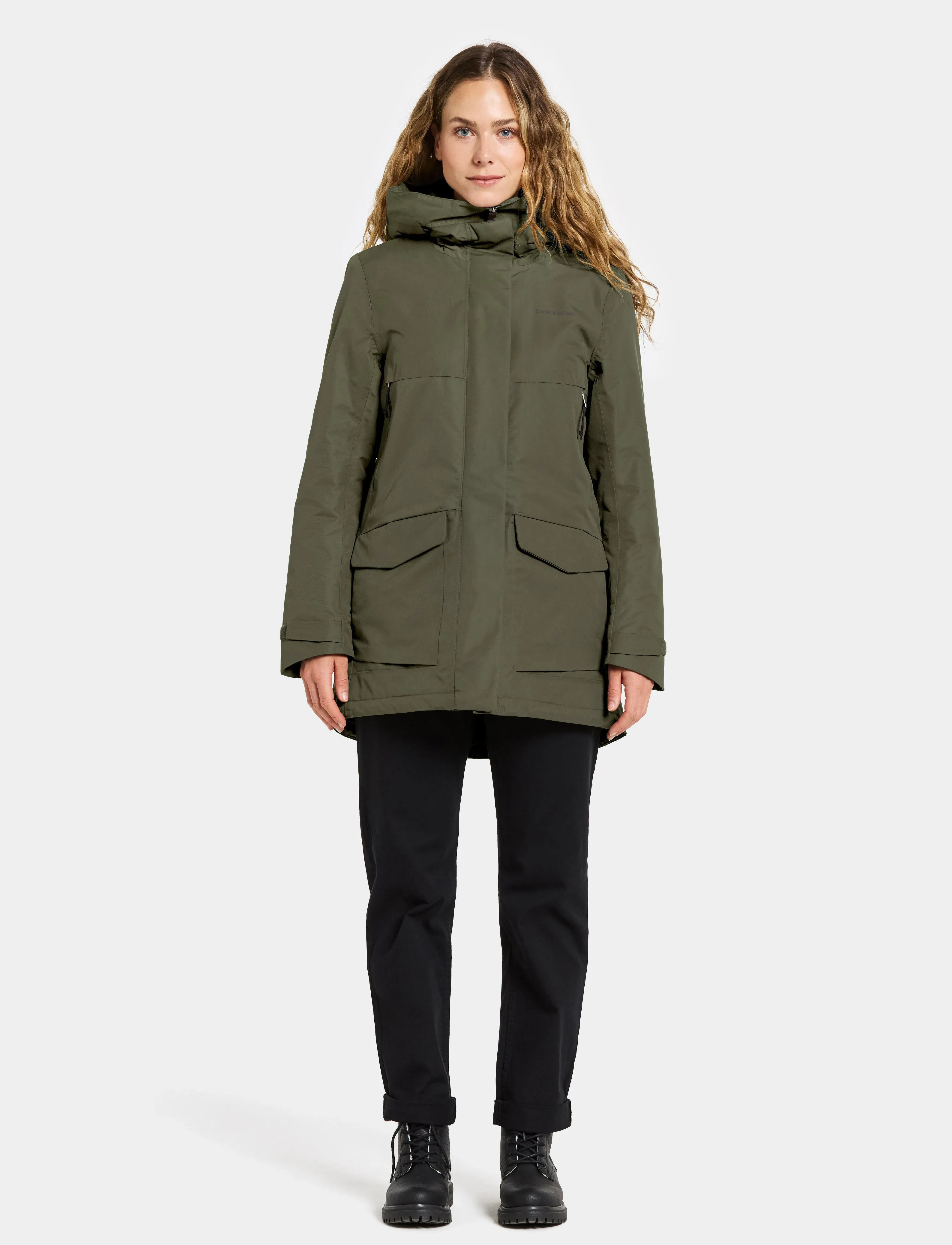 Didriksons - FRIDA WNS PARKA 7 - parkasjackor - deep green - 3