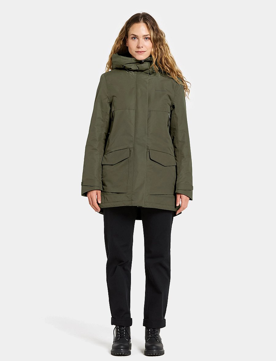 Didriksons - FRIDA WNS PARKA 7 - parkasjackor - deep green - 3