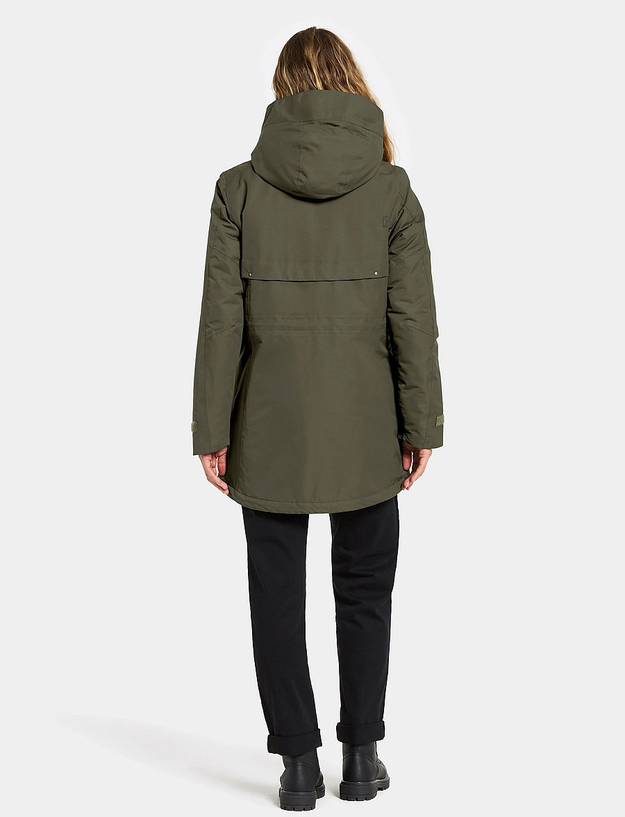 Didriksons - FRIDA WNS PARKA 7 - parkasjackor - deep green - 4