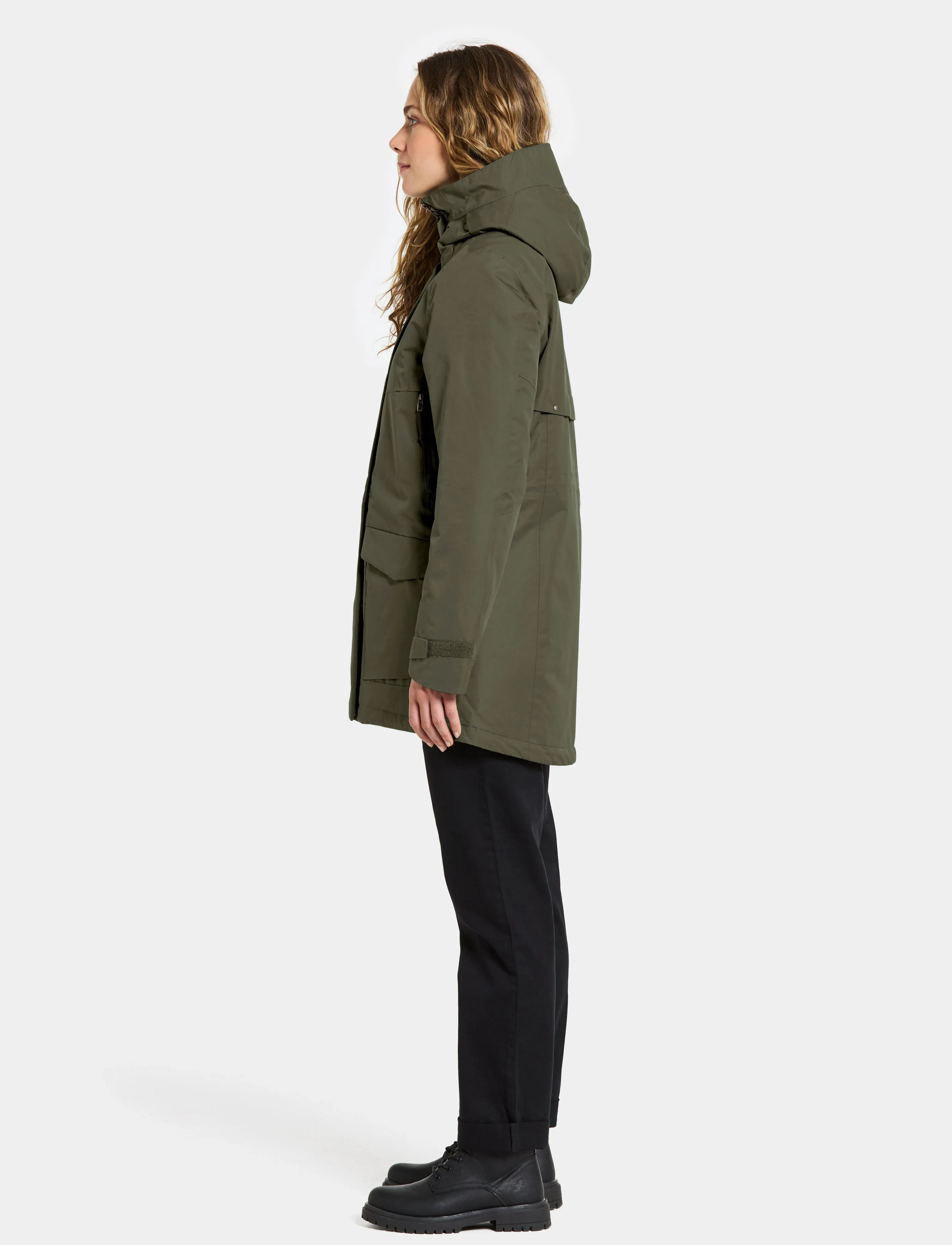 Didriksons - FRIDA WNS PARKA 7 - parkasjackor - deep green - 5
