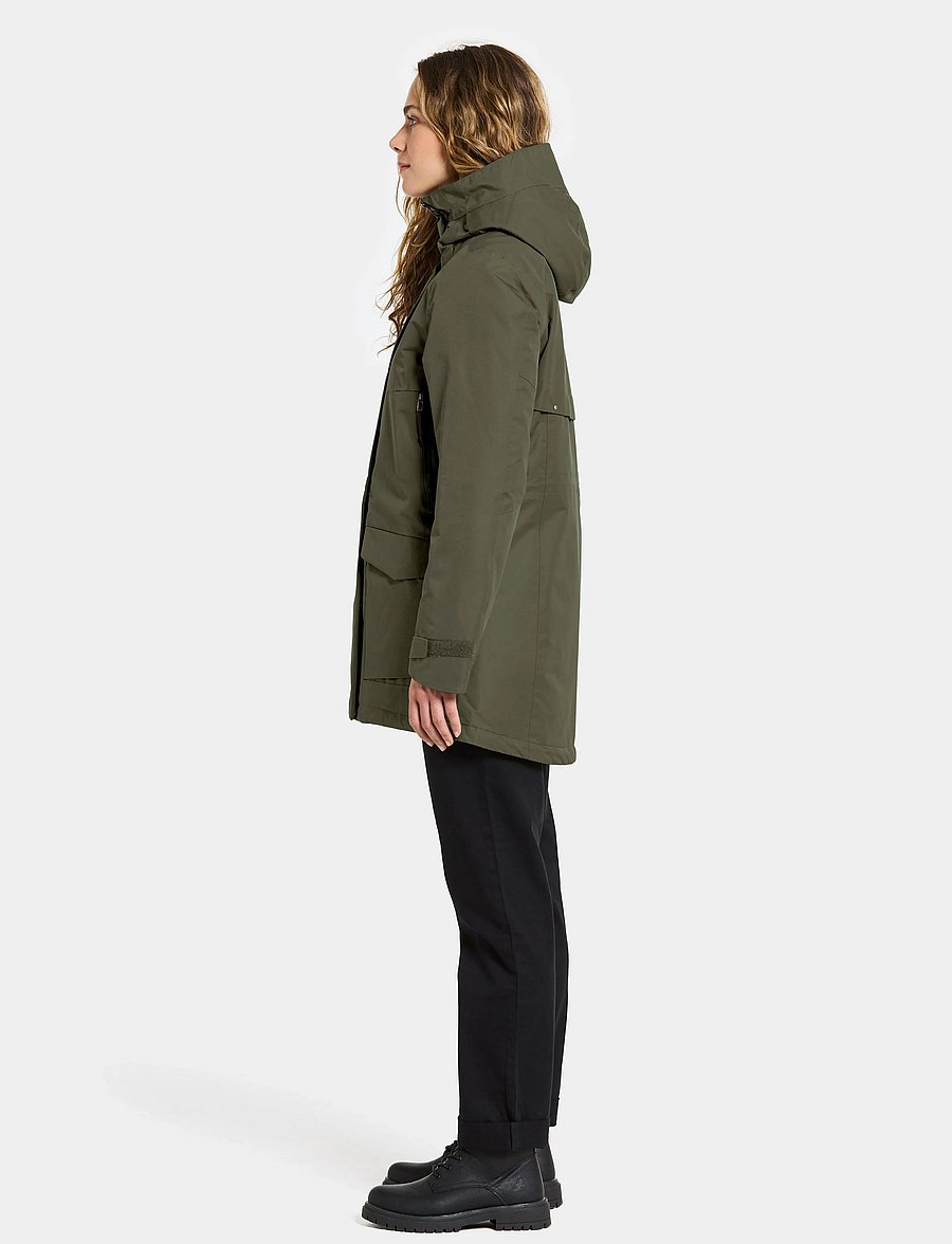 Didriksons - FRIDA WNS PARKA 7 - parkasjackor - deep green - 5