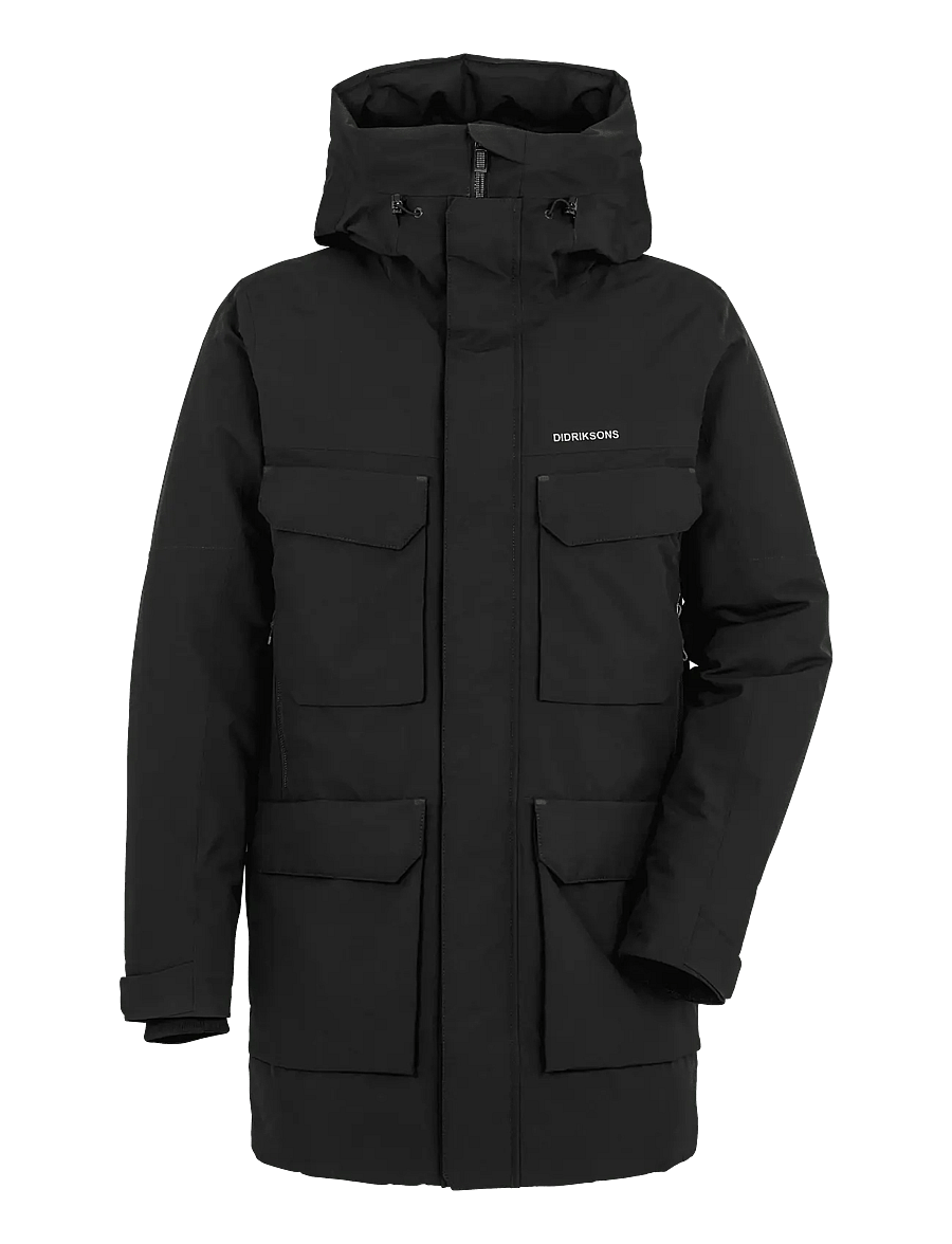 Didriksons - DREW USX PARKA 8 - parka stila mēteļi - black - 1