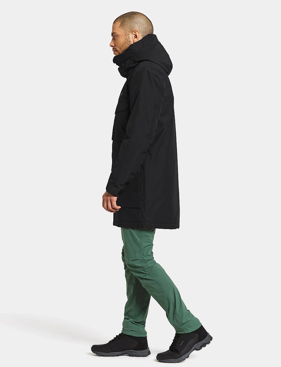 Didriksons - DREW USX PARKA 8 - parka stila mēteļi - black - 5