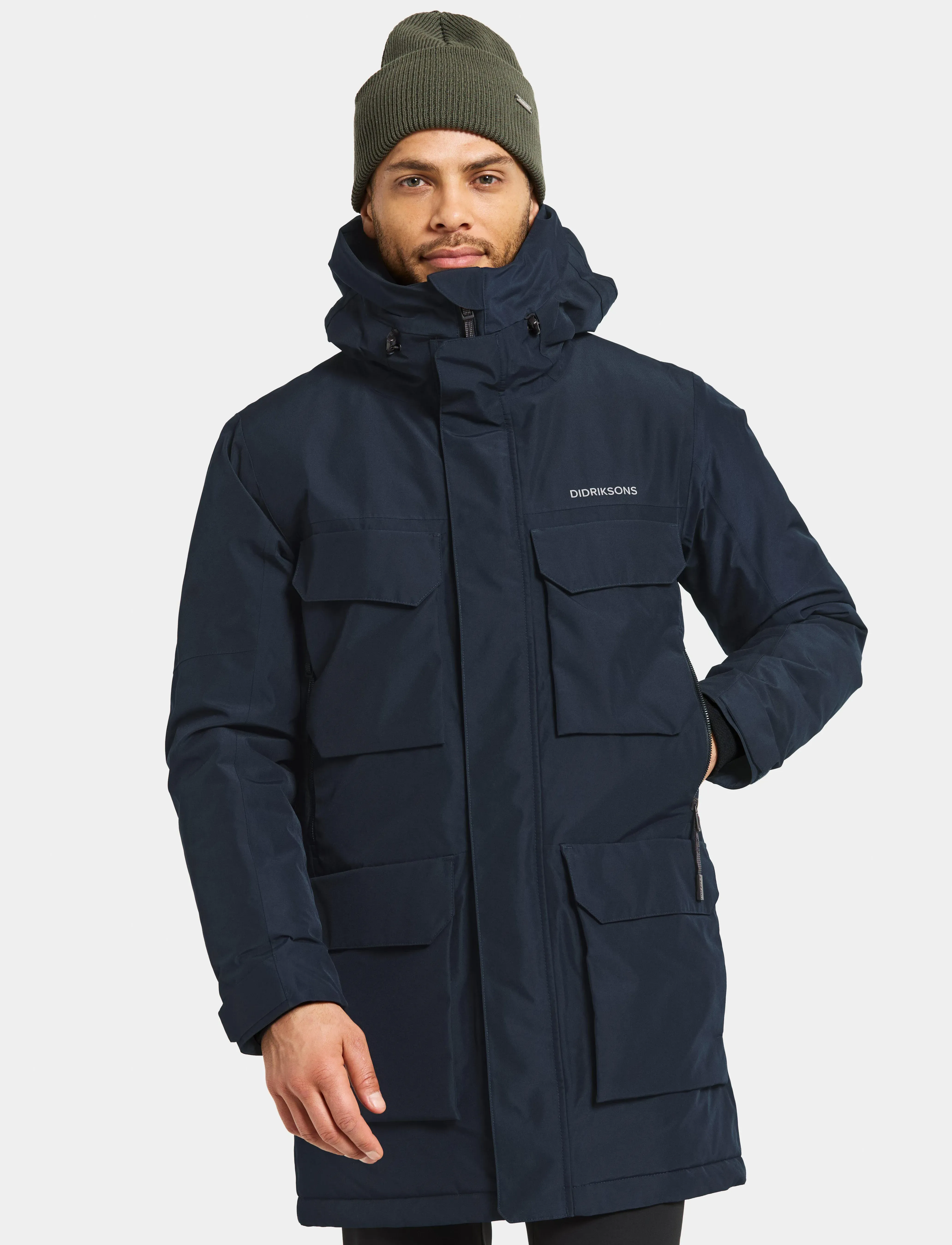 Didriksons Drew Usx Parka 8, L, Sport Jackets, Marineblau - Parkas, Männerswear