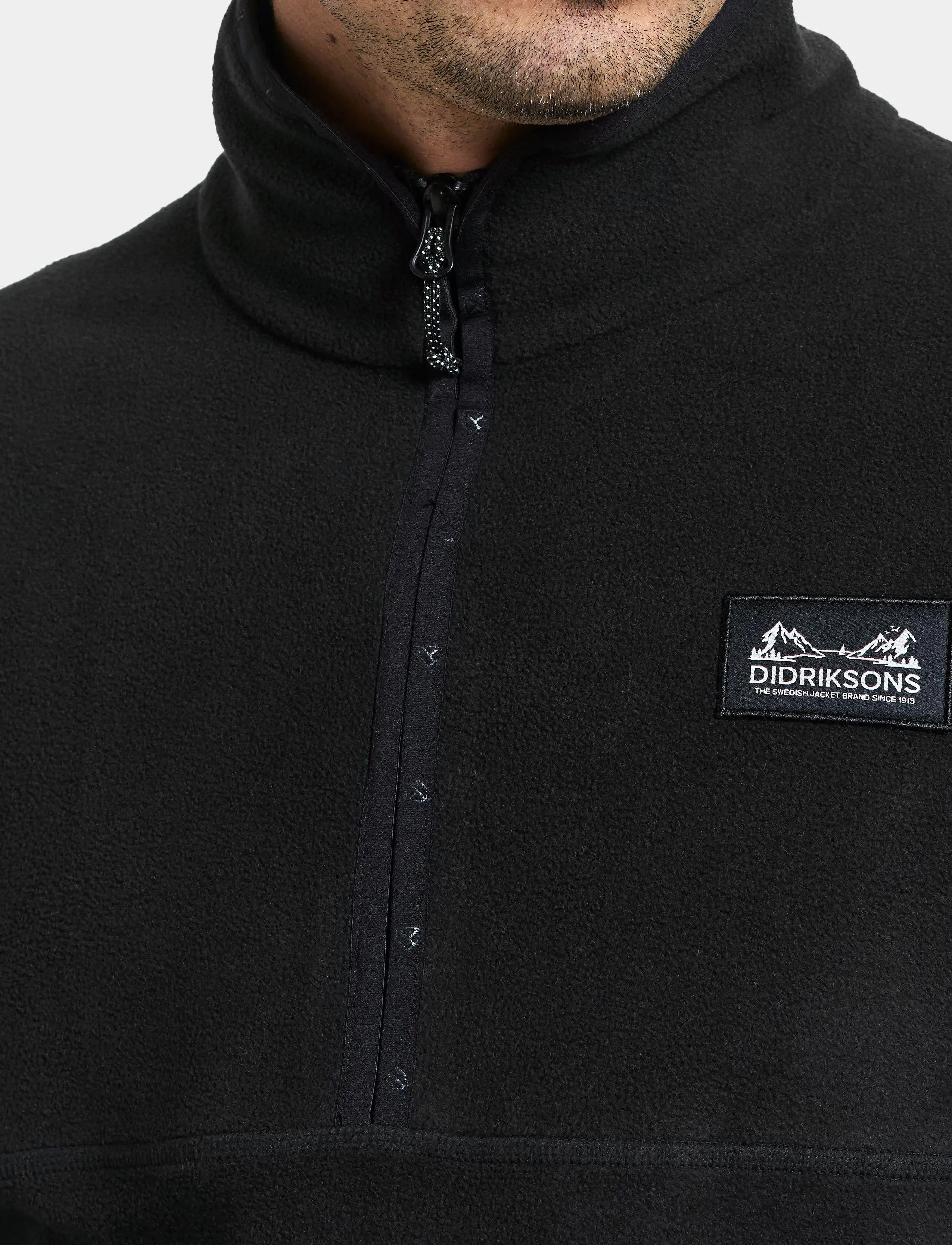 Didriksons VITO USX HALFZIP - Streetstyle - BLACK / black