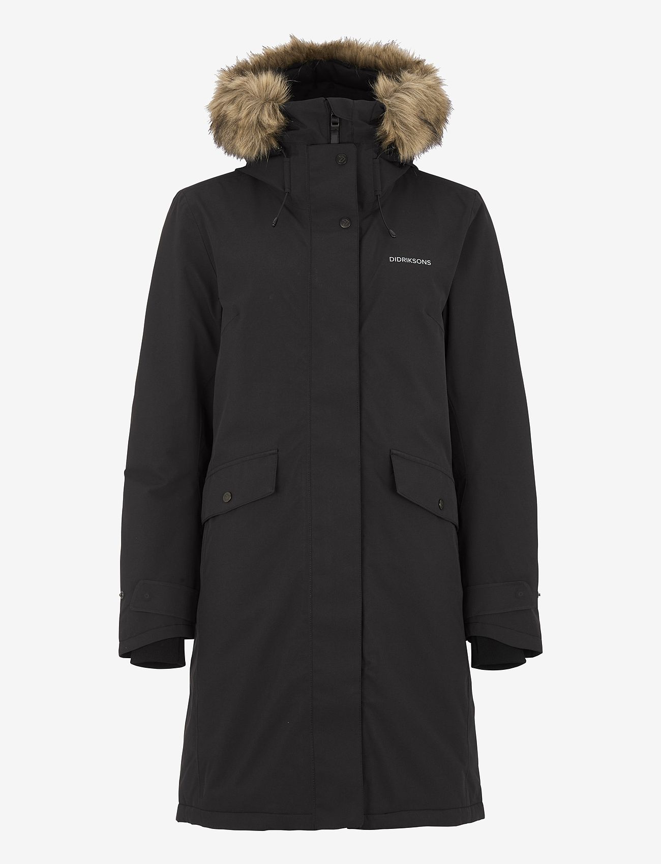 Didriksons - EMMA WNS PARKA - parkasjackor - black - 1