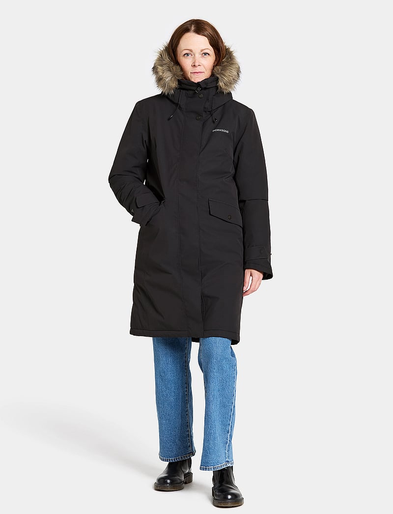 Didriksons - EMMA WNS PARKA - parkasjackor - black - 3