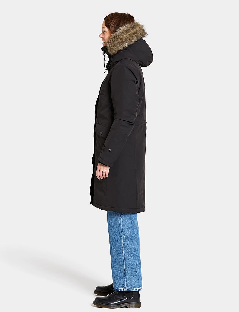 Didriksons - EMMA WNS PARKA - parkasjackor - black - 4