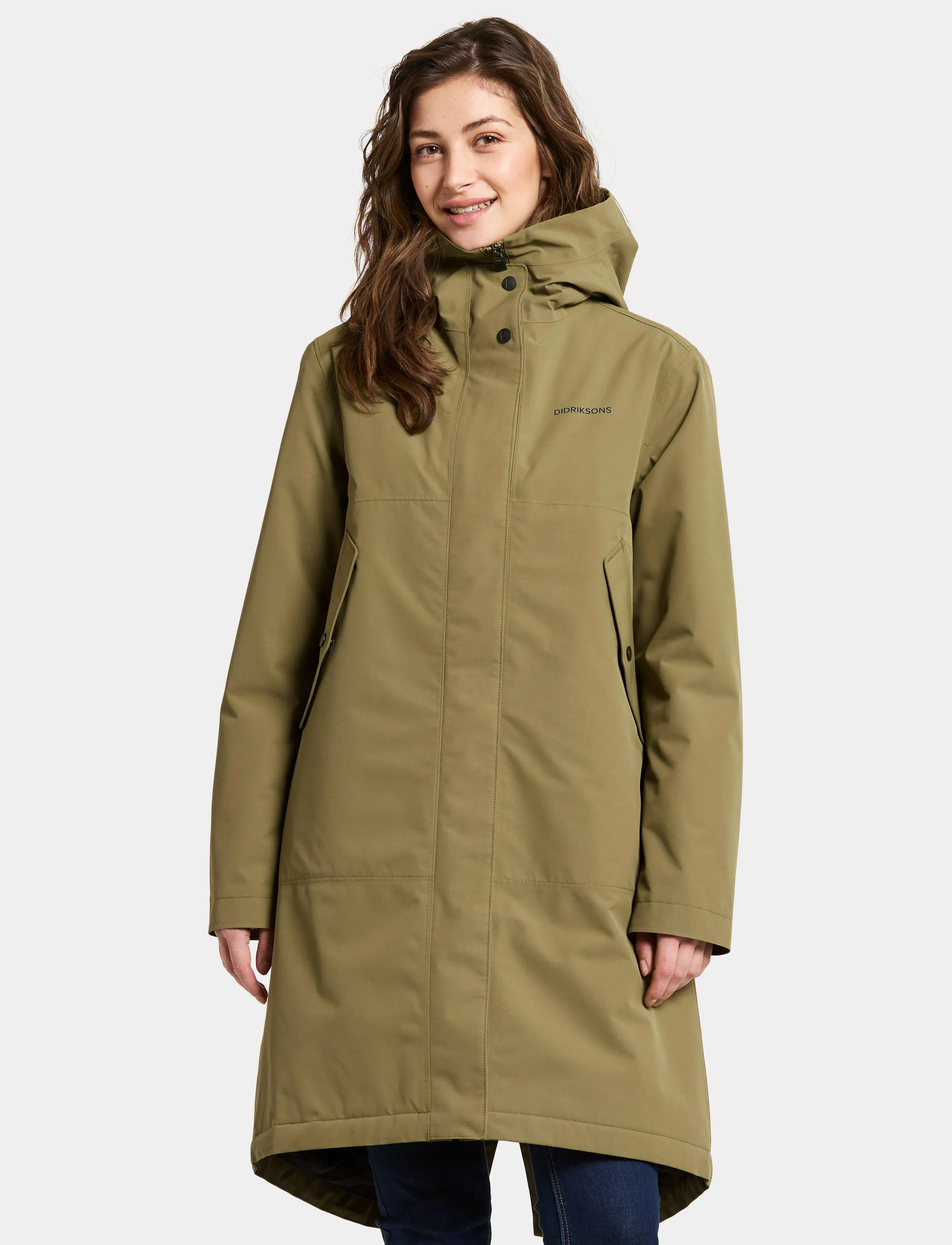 Didriksons Iris Wns Parka, 34, Khaki green, Sport Jackets > Sport Parkas, Dame