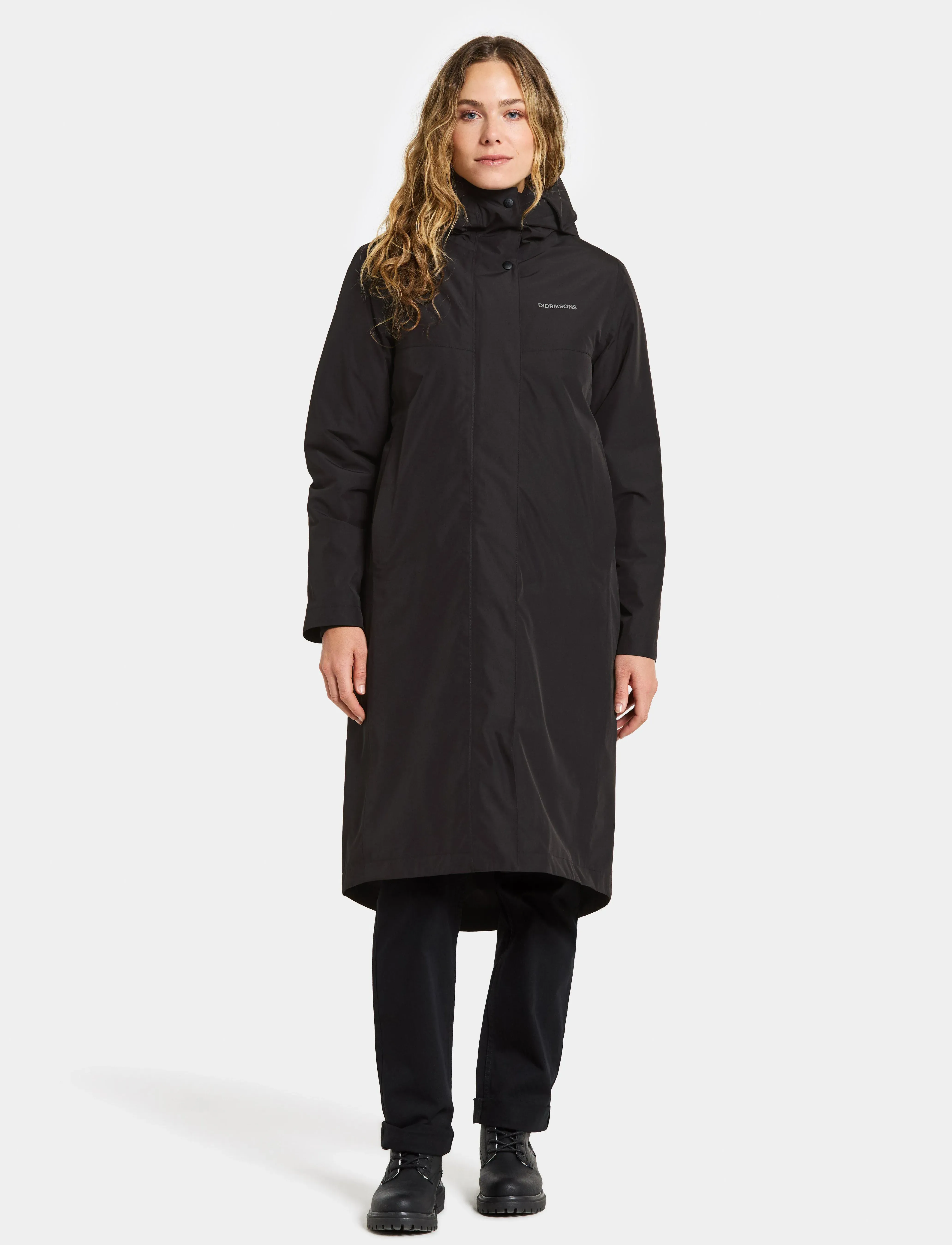 Didriksons - SELINA WNS PARKA - parka stila mēteļi - black - 3
