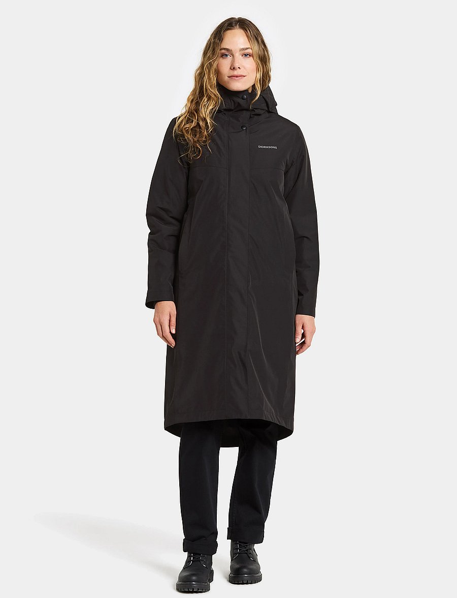 Didriksons - SELINA WNS PARKA - parka stila mēteļi - black - 3
