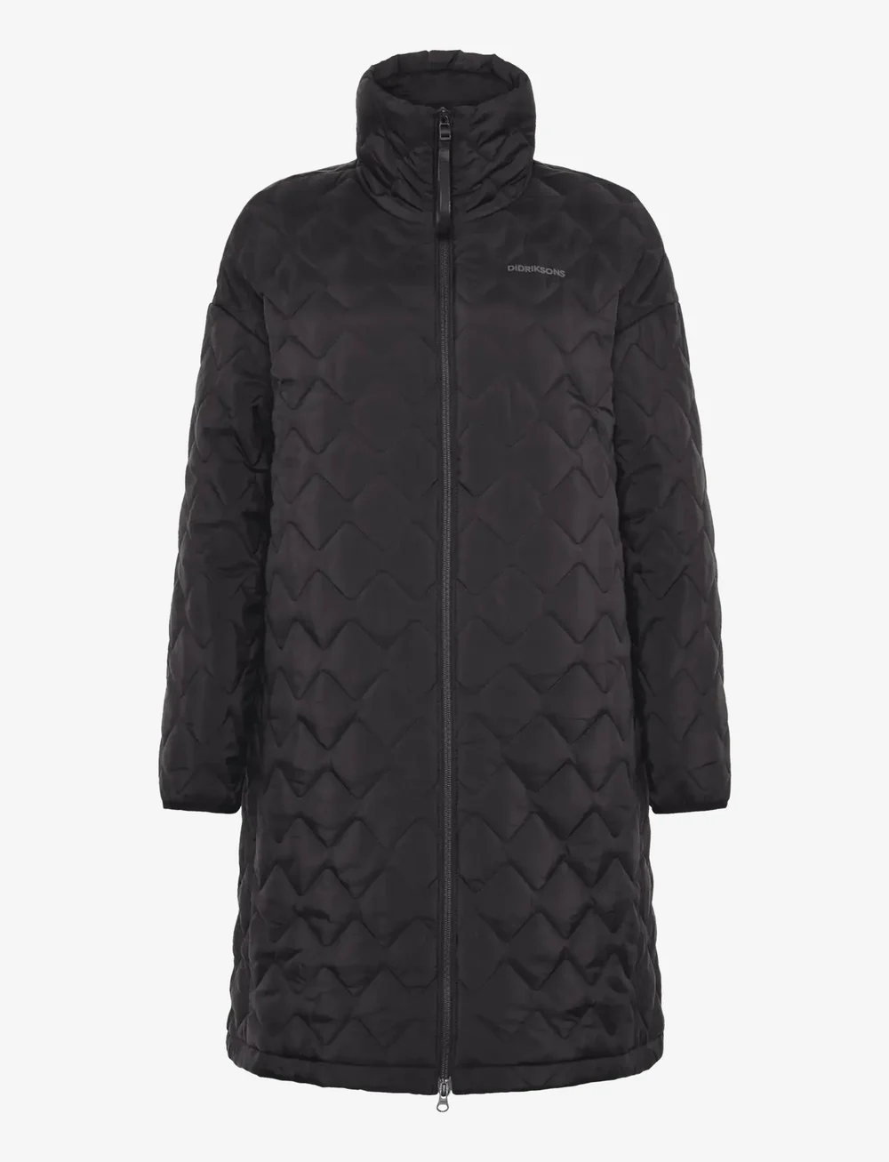 Didriksons - NINO WNS PARKA LONG - parkasjackor - black - 1