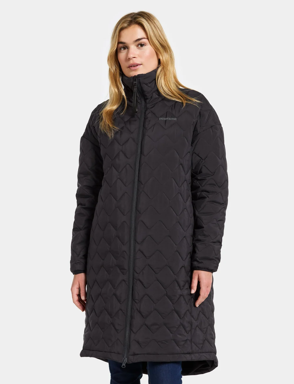 Didriksons - NINO WNS PARKA LONG - parkasjackor - black - 0