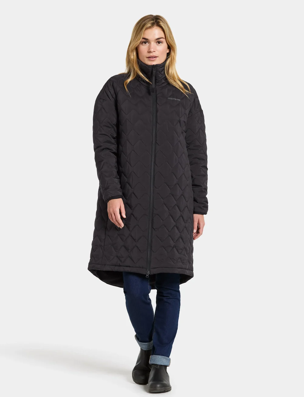 Didriksons - NINO WNS PARKA LONG - parkasjackor - black - 3