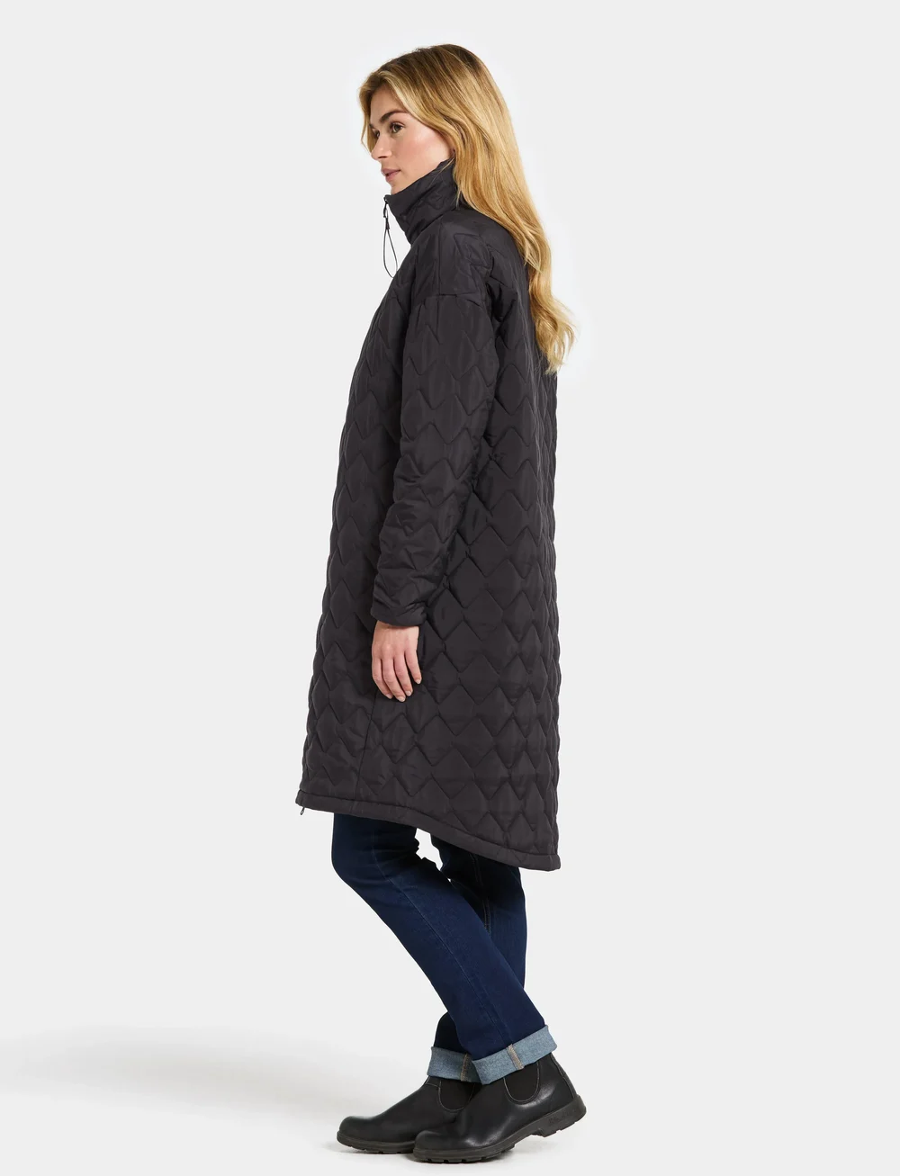 Didriksons - NINO WNS PARKA LONG - parkasjackor - black - 5