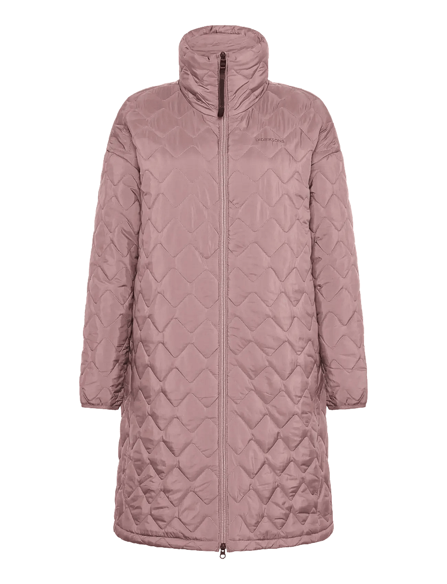 Didriksons - NINO WNS PARKA LONG - parkas - faded wine - 1