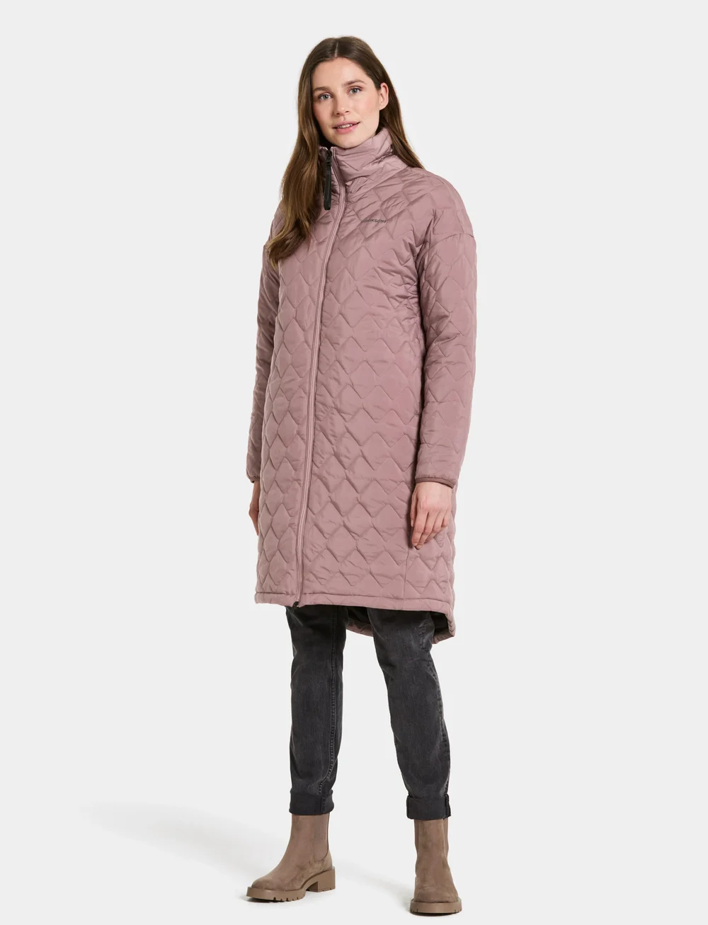 Didriksons - NINO WNS PARKA LONG - parkasjackor - faded wine - 3