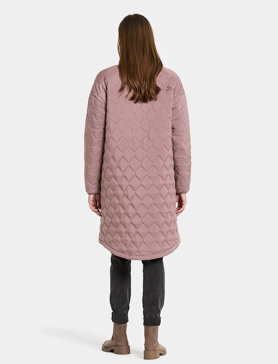 Didriksons - NINO WNS PARKA LONG - parkas - faded wine - 4