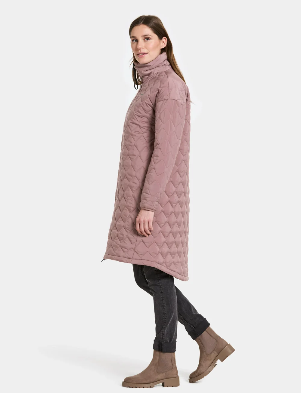 Didriksons - NINO WNS PARKA LONG - parkasjackor - faded wine - 5