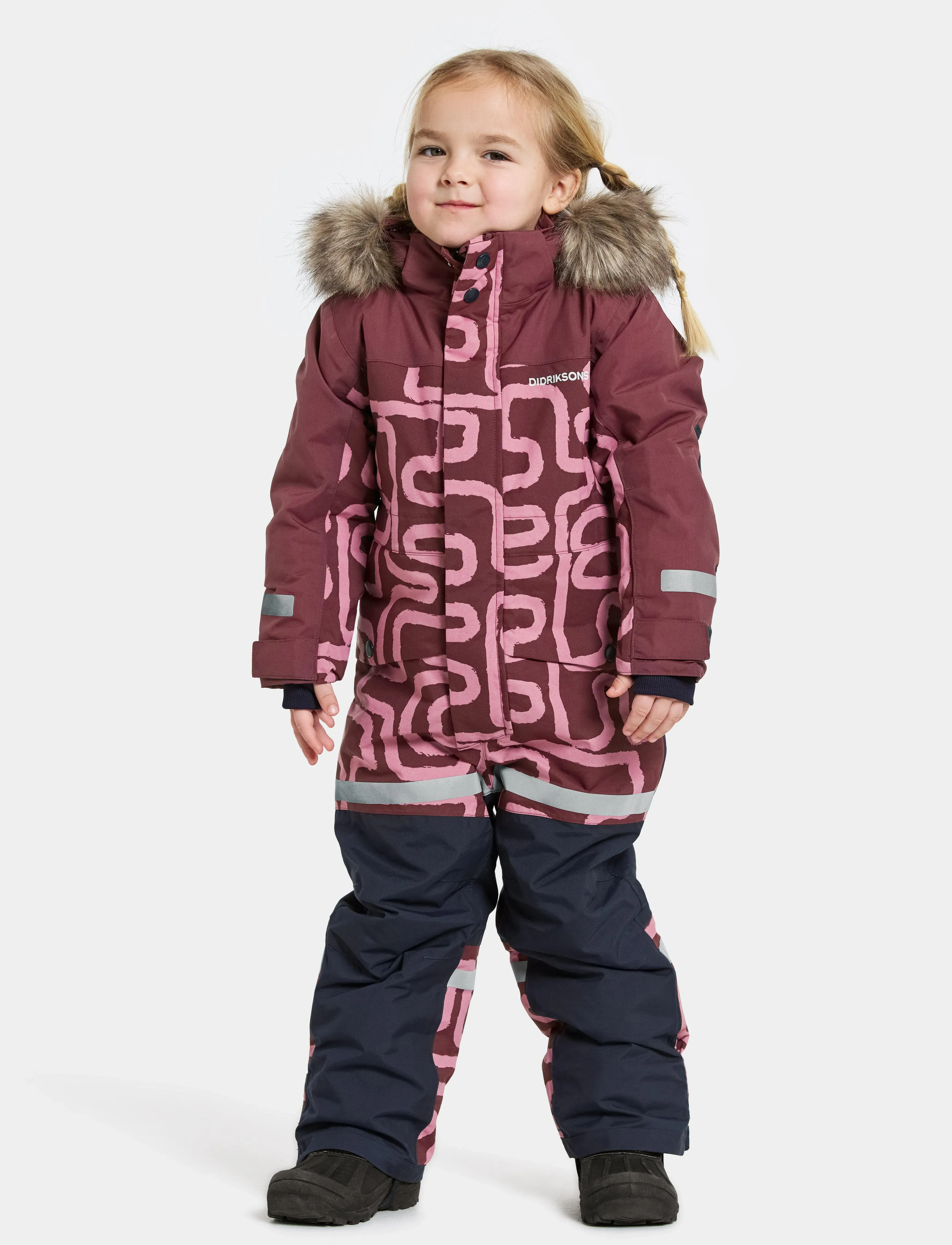 Didriksons BJÄRVEN PR K COV 2 - Vinteroverall - PATH S PINK / pink/rose