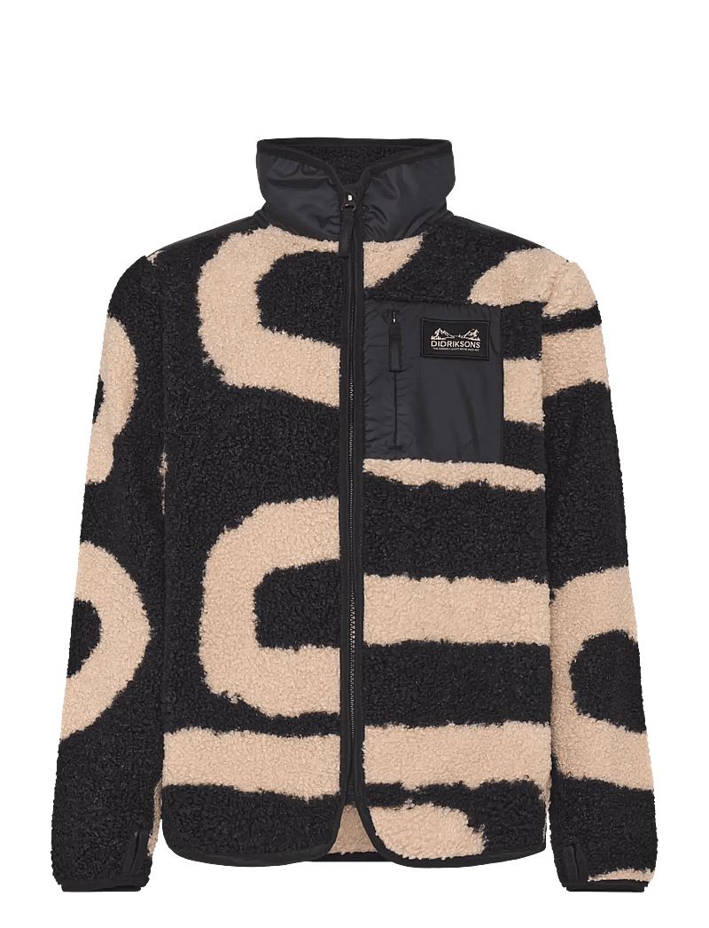 Didriksons - EXA PR KIDS FZ 2 - sweatshirts - path l black - 1