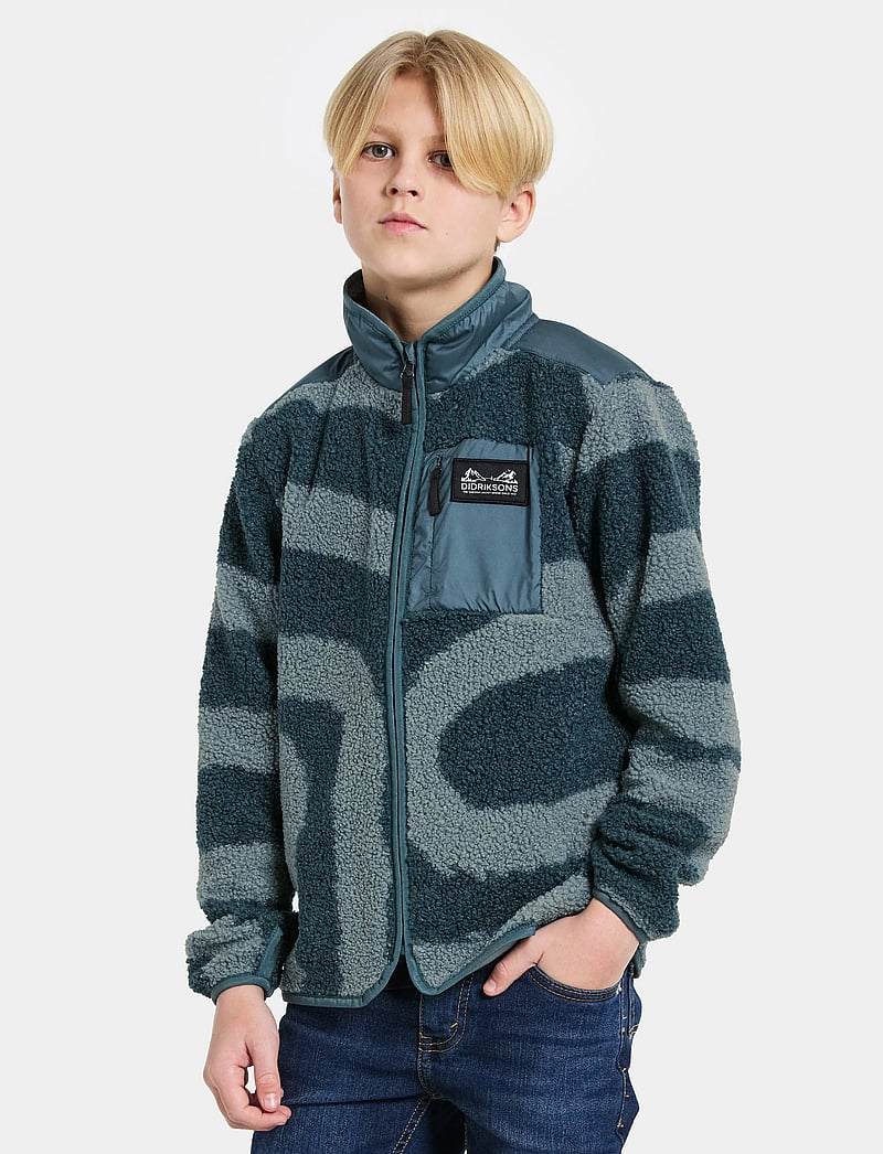 Didriksons - EXA PR KIDS FZ 2 - sweatshirts - path l blue - 0