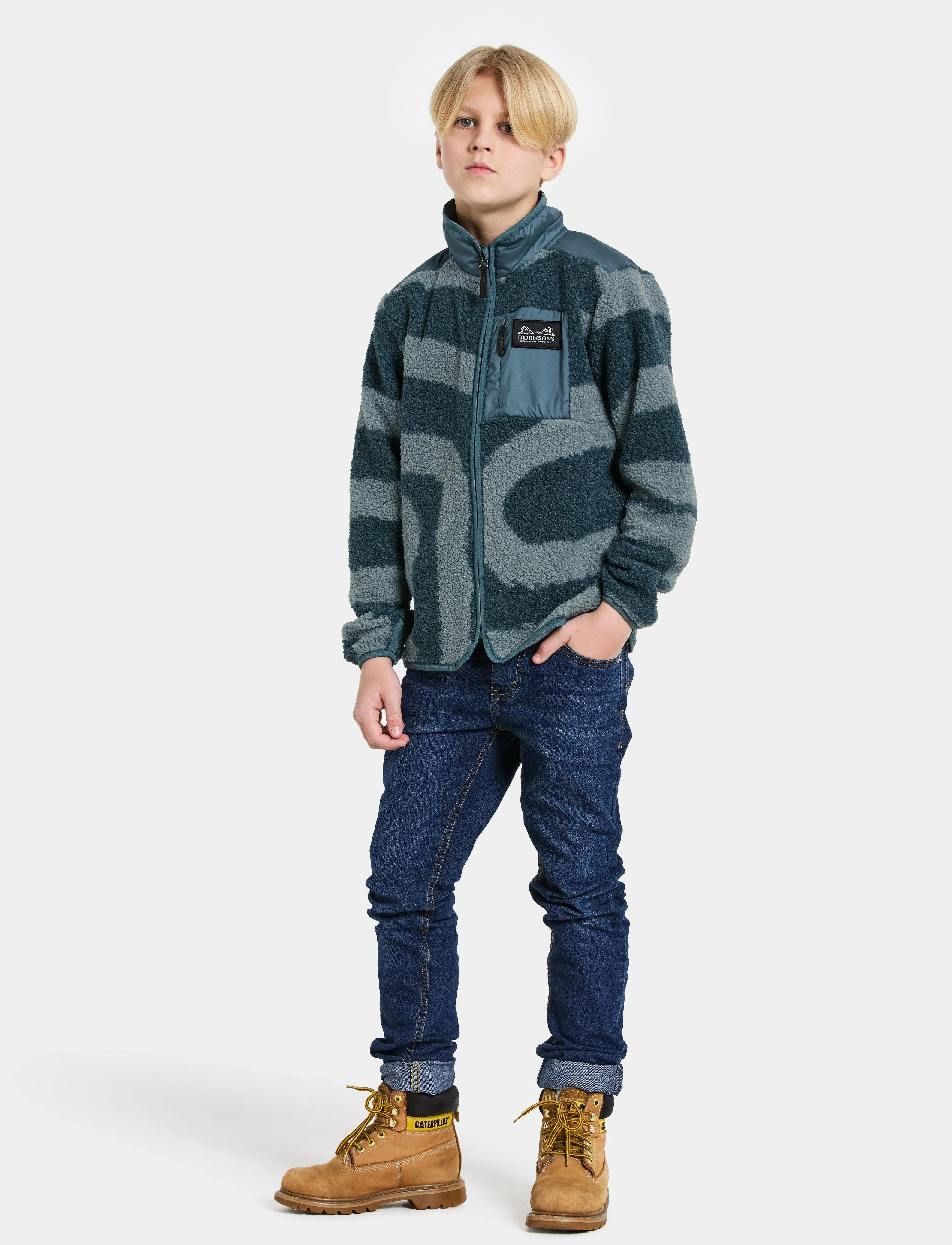 Didriksons - EXA PR KIDS FZ 2 - dressipluusid - path l blue - 3