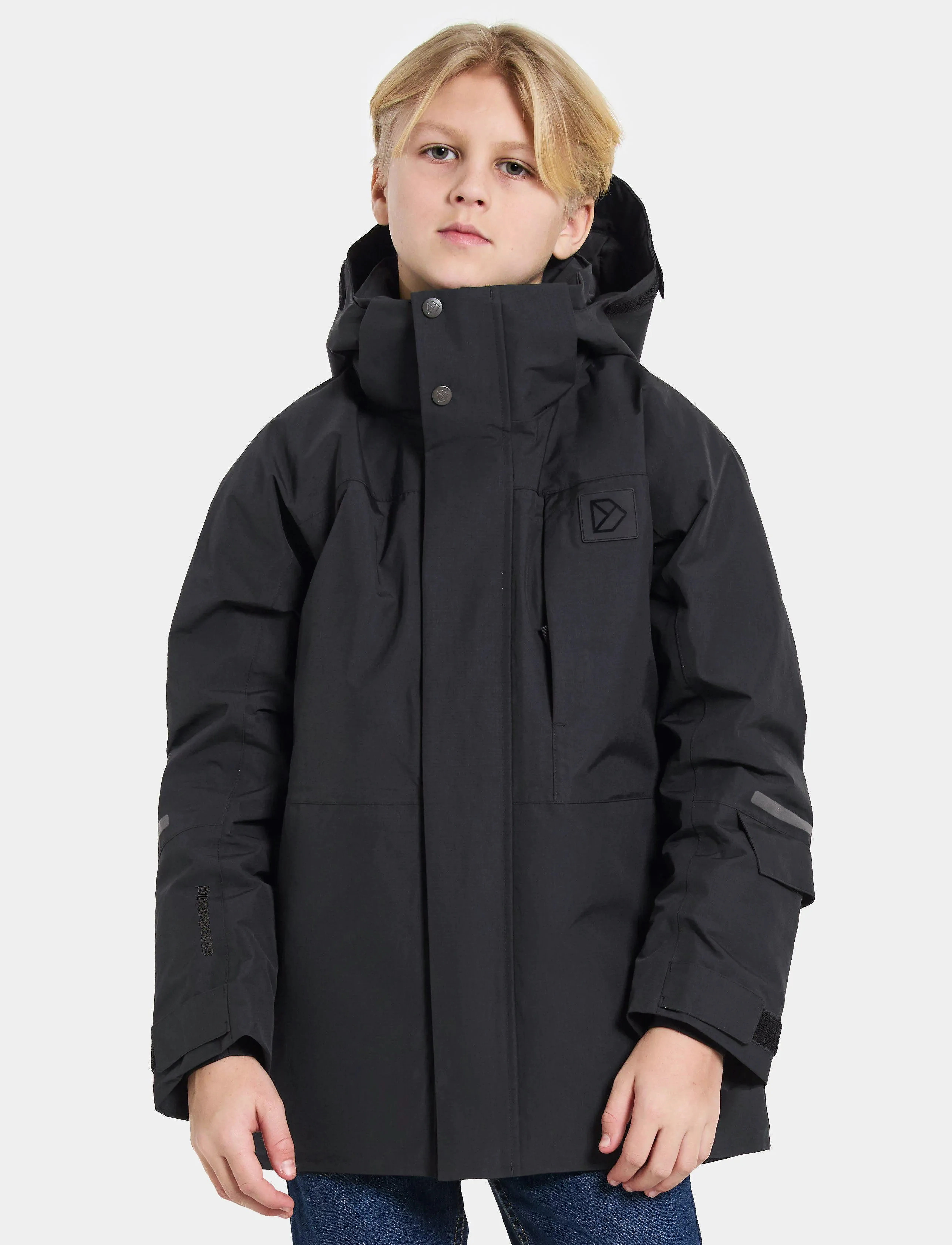 Didriksons Gabbro Kids Jkt, 128, Jackets & Coats, Schwarz - Light Jackets, Kinder