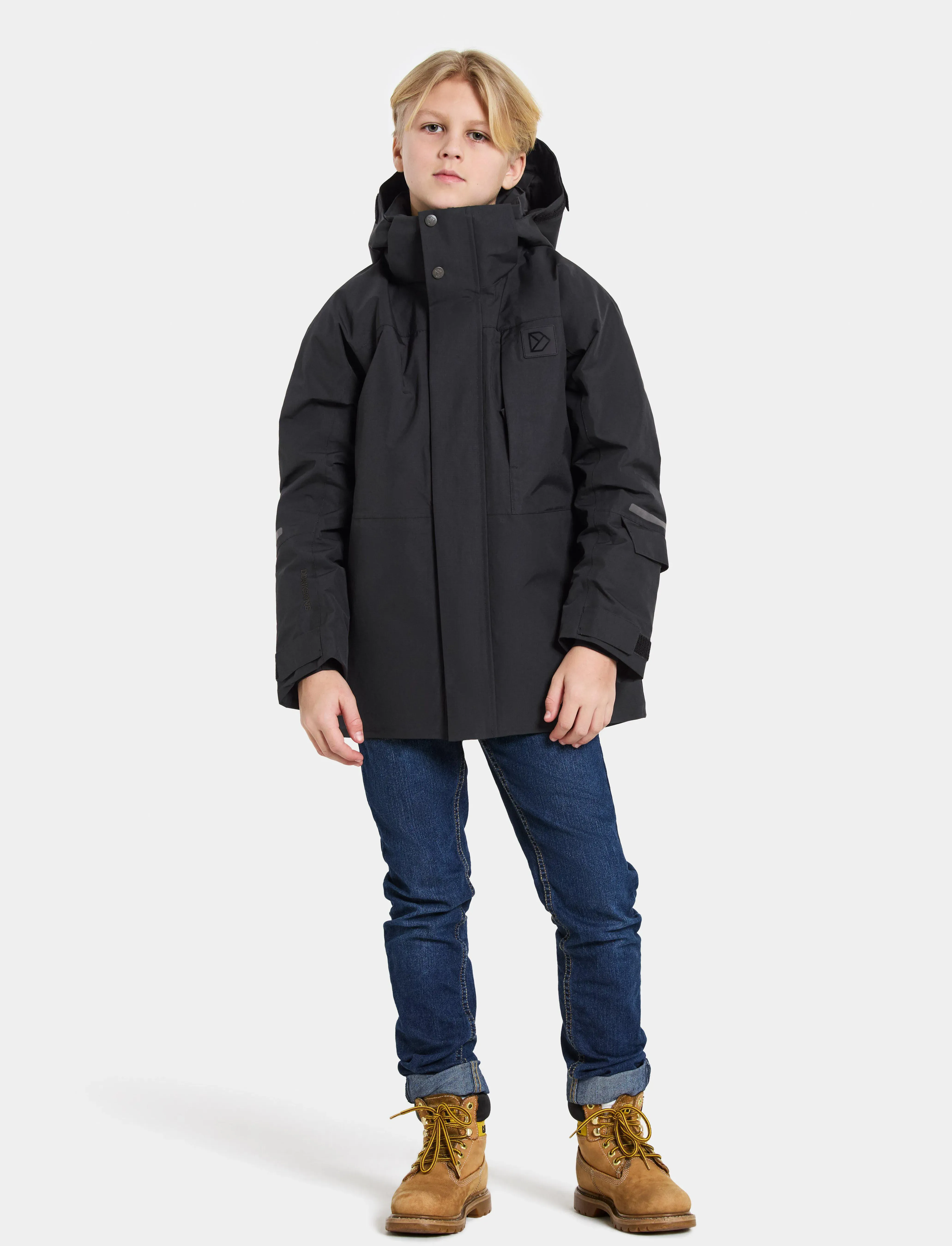 Didriksons - GABBRO KIDS JKT - Üleriided - black - 3