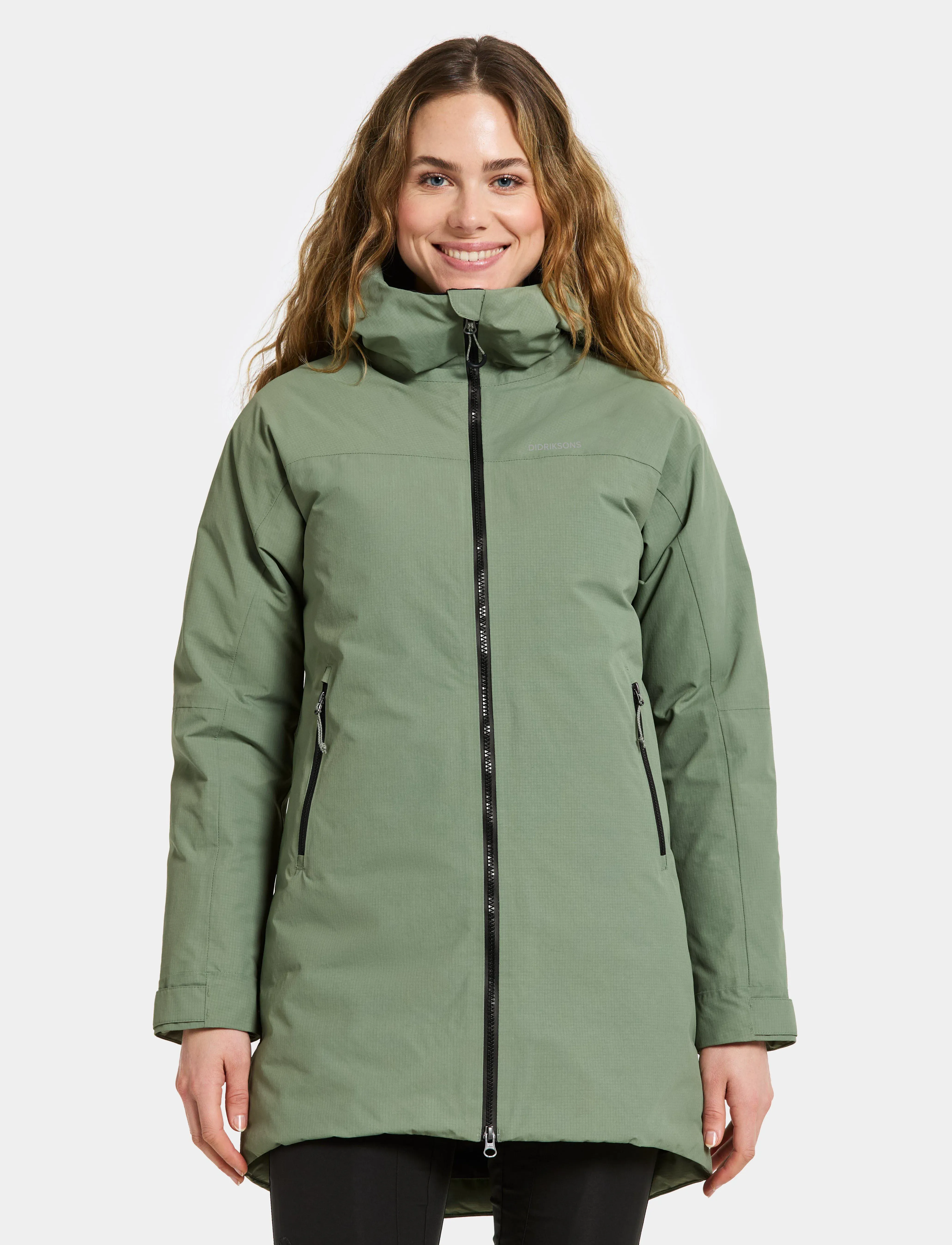 Didriksons Marget Wns Parka, 34, Green, Sport Jackets > Sport Parkas, Dame