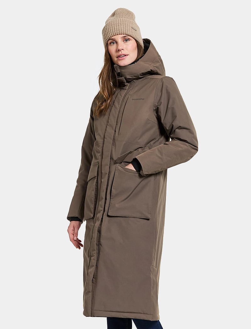 Didriksons - LEYA WNS PARKA L 4 - jacken - mocha brown - 0