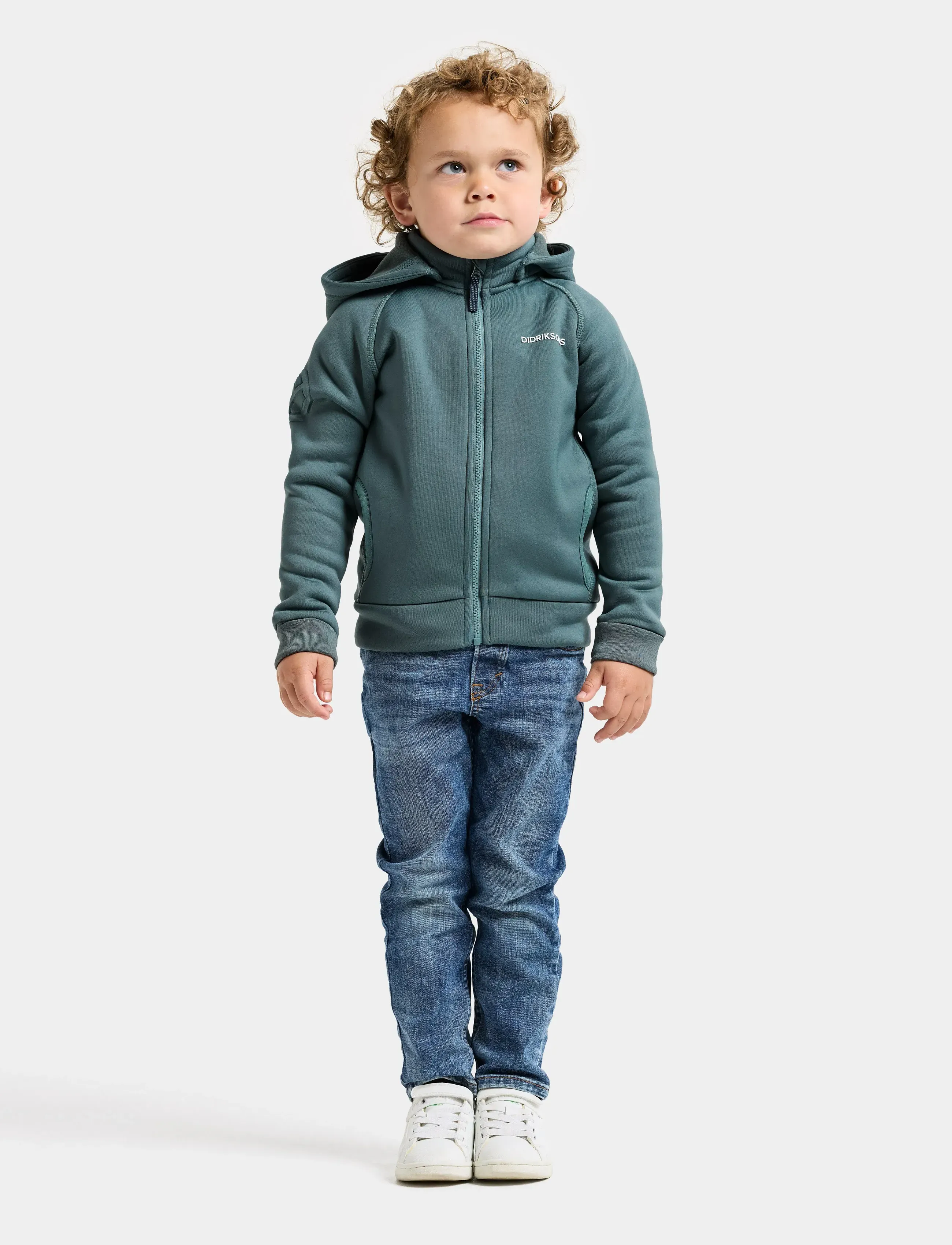 Didriksons - SILJAN KIDS FZ - kapuutsiga dressipluusid - factory blue - 3