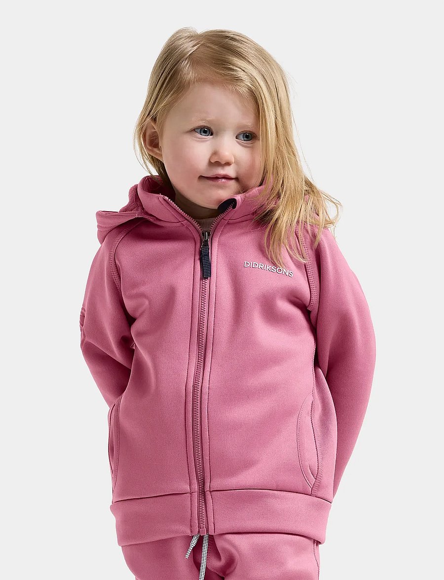Didriksons - SILJAN KIDS FZ - kapuutsiga dressipluusid - heather pink - 3