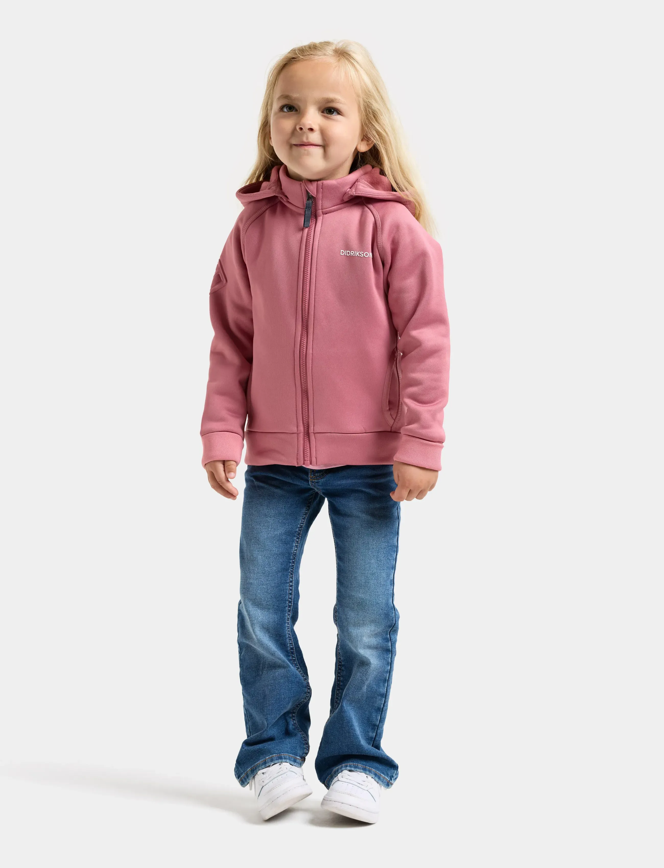 Didriksons - SILJAN KIDS FZ - kapuutsiga dressipluusid - heather pink - 4