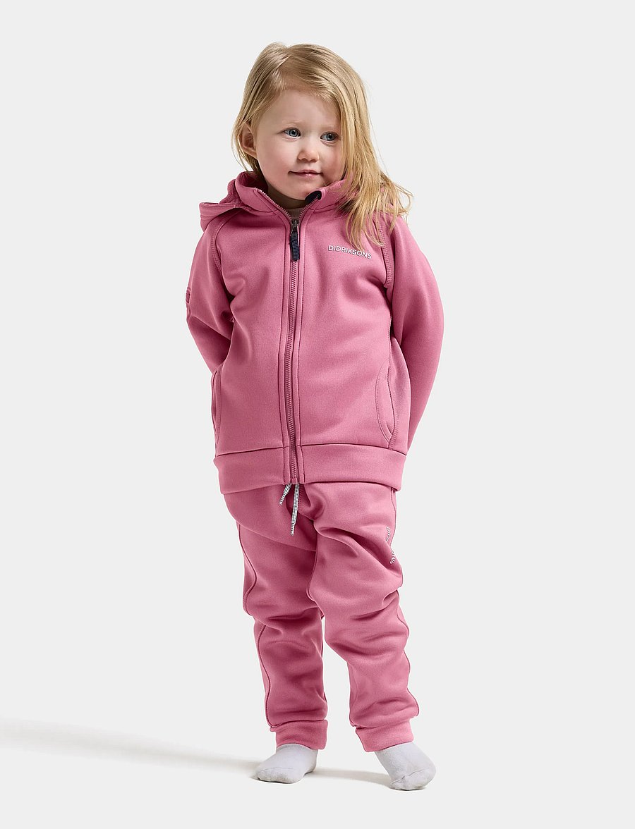 Didriksons - SILJAN KIDS FZ - kapuutsiga dressipluusid - heather pink - 5