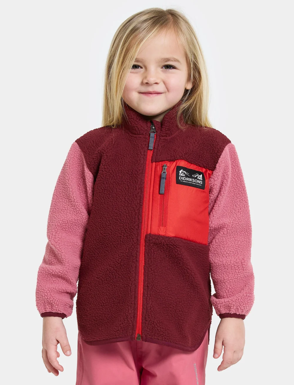 Didriksons - ANTEN KIDS FULLZIP - sweatshirts - anemon red - 0
