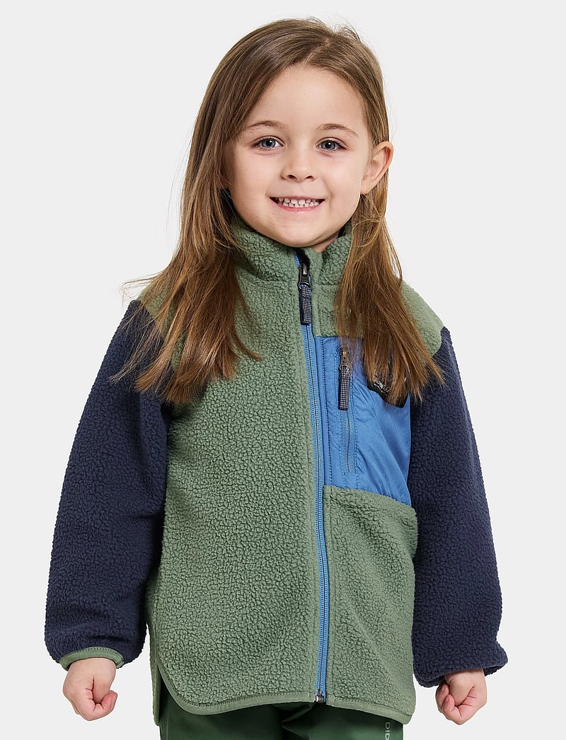 Didriksons - ANTEN KIDS FULLZIP - sweatshirts - light moss - 0