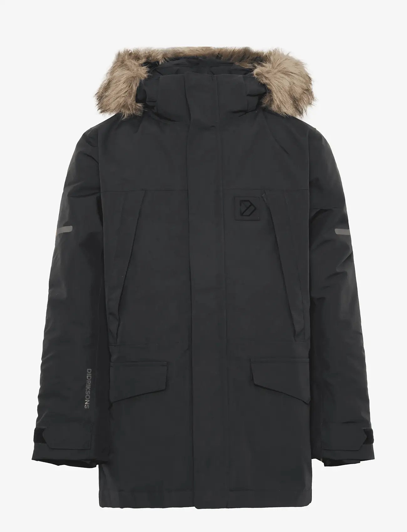 Didriksons - SYLVIN KIDS PARKA - ytterkläder - black - 1