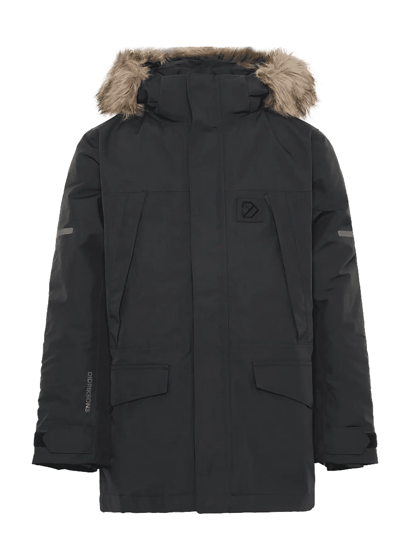 Didriksons - SYLVIN KIDS PARKA - virsdrēbes - black - 1